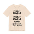 KEEP CALM AND DRINK WATER T-Shirt (Soft Cream–Heather Mauve)