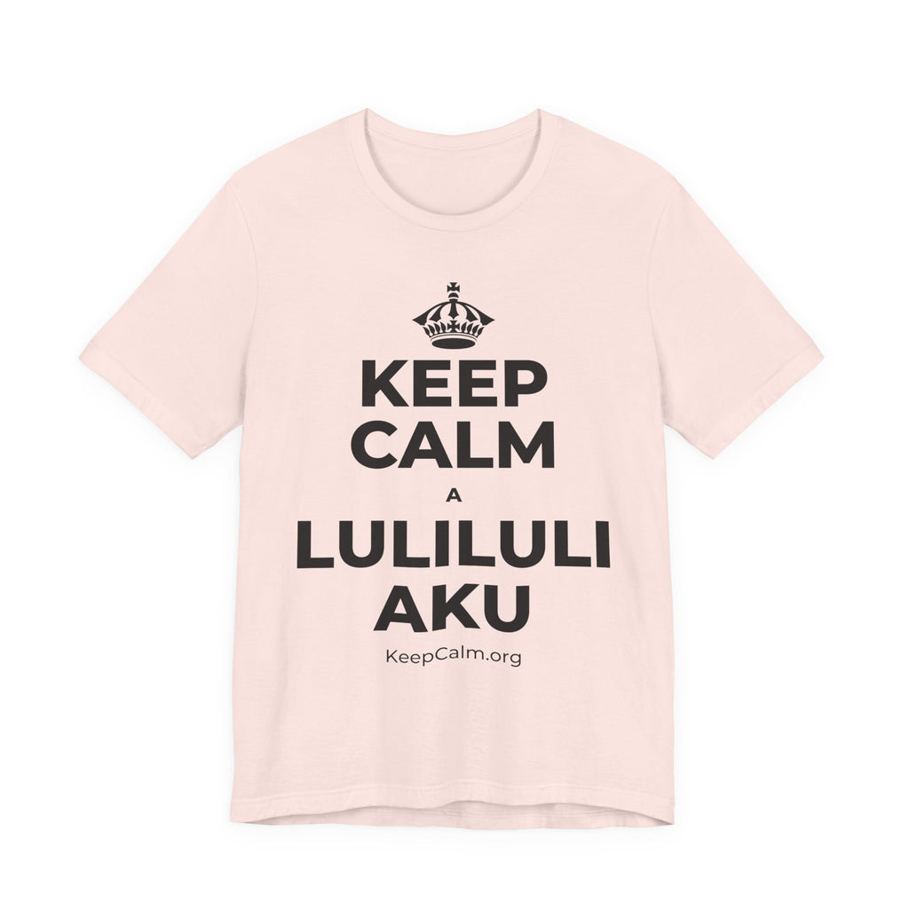 KEEP CALM A LULILULI AKU T-Shirt (Soft Cream–Heather Mauve)