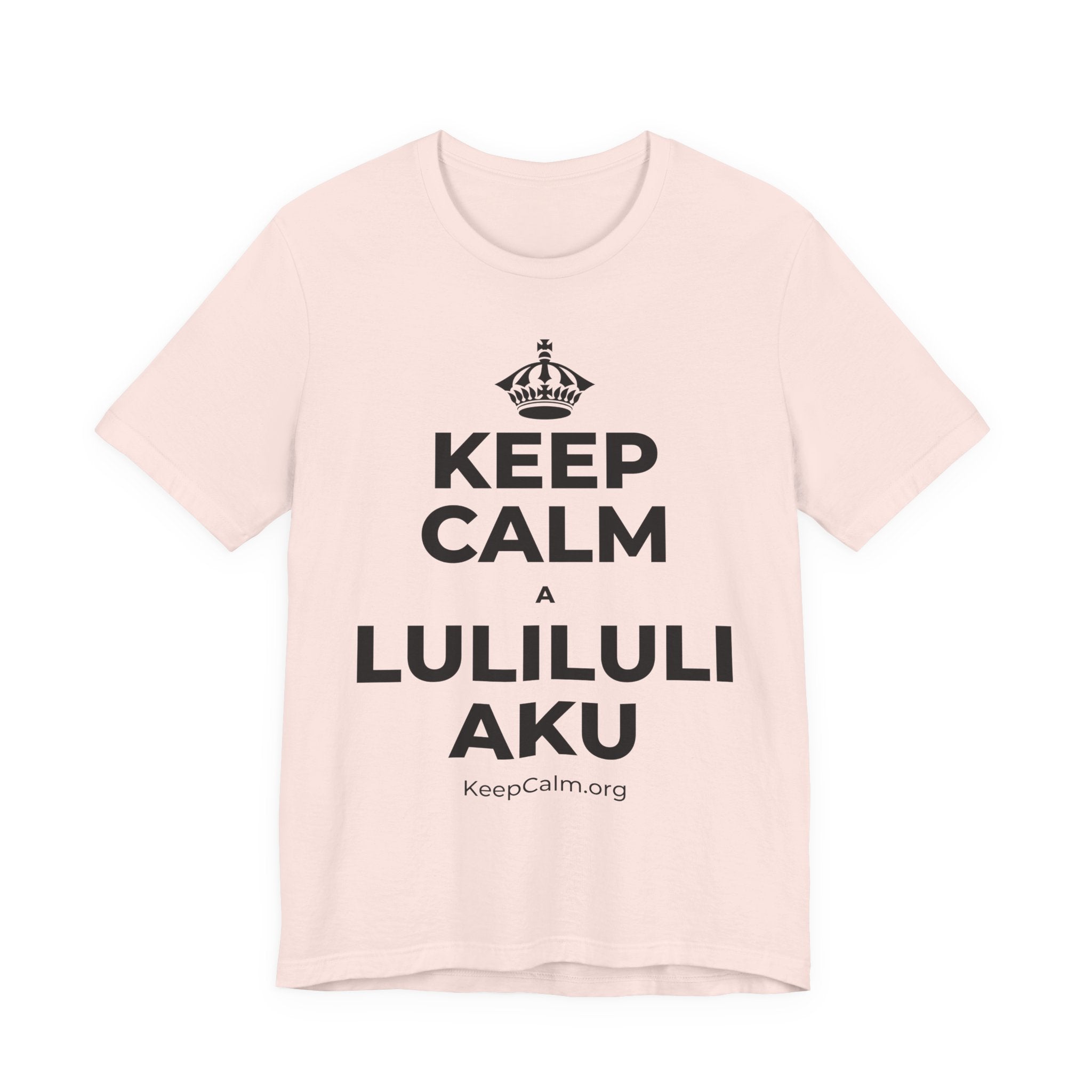 KEEP CALM A LULILULI AKU T-Shirt (Soft Cream–Heather Mauve)