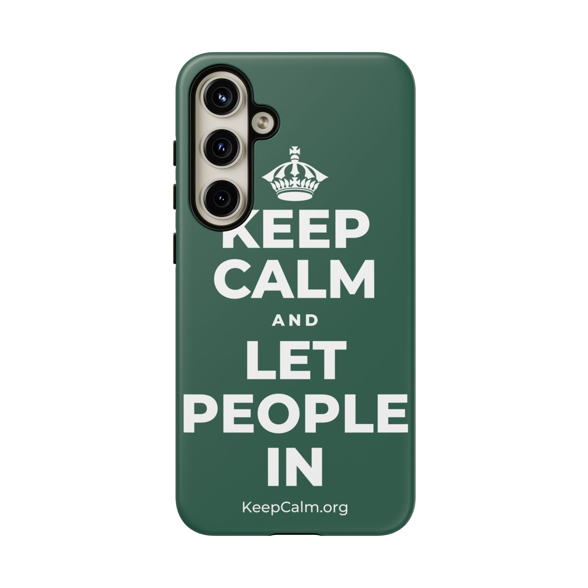 KEEP CALM AND LET PEOPLE IN Phone Case