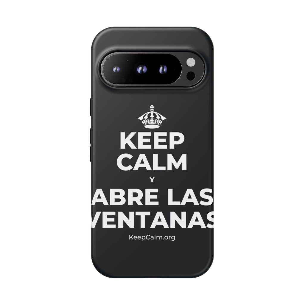 KEEP CALM Y ABRE LAS VENTANAS Phone Case (Dark)