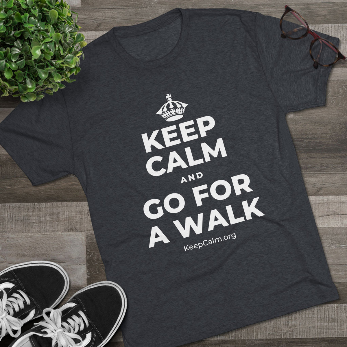 KEEP CALM AND GO FOR A WALK Tri-Blend Tee