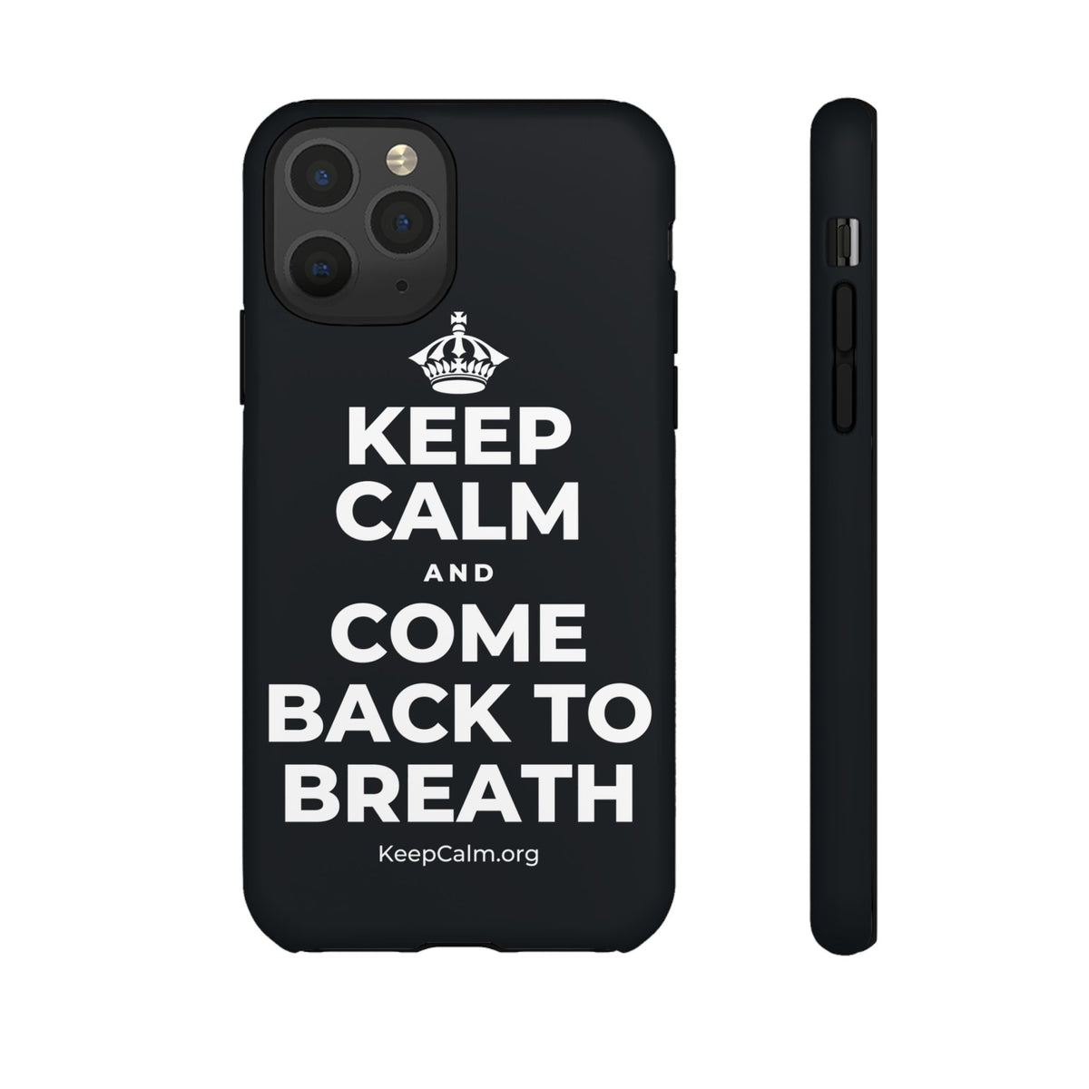 KEEP CALM AND COME BACK TO BREATH Phone Case (Dark)