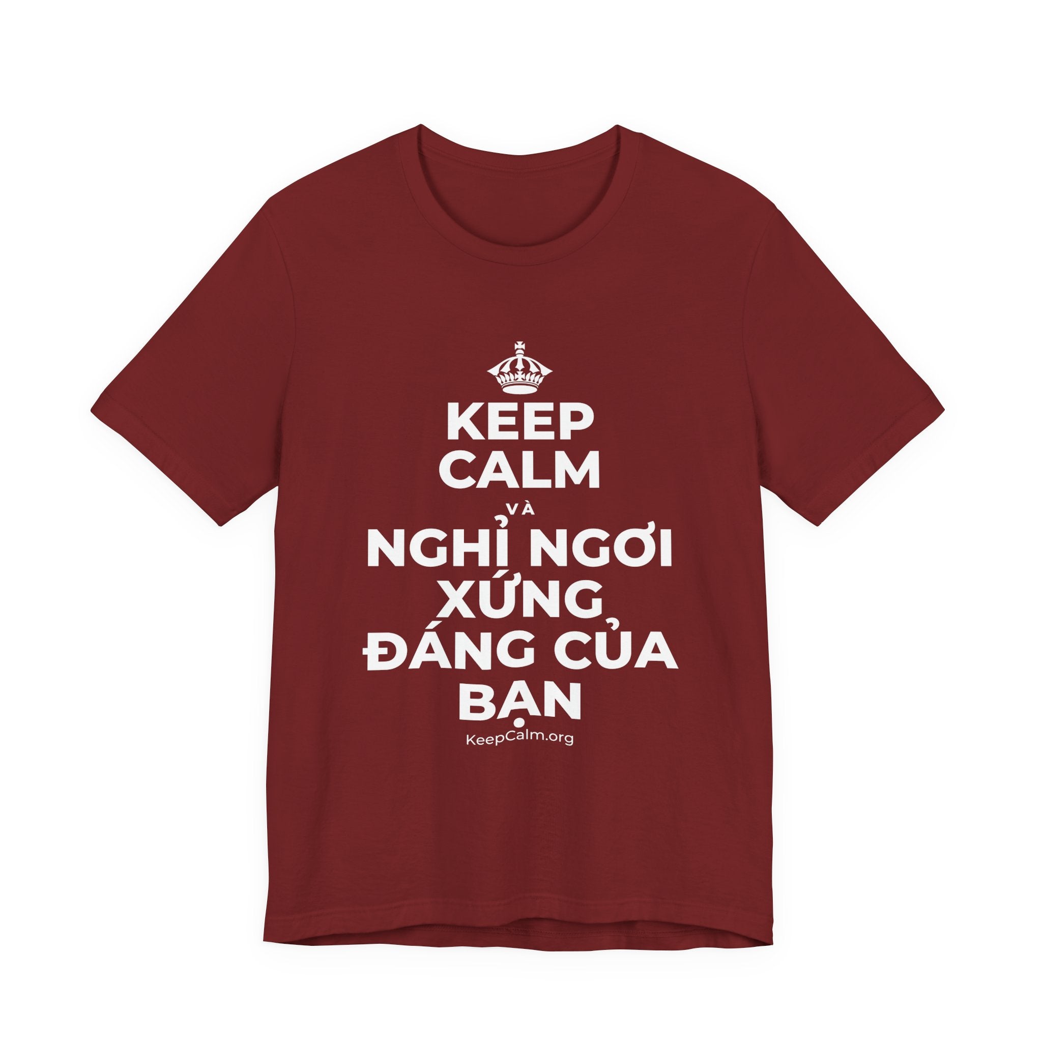 KEEP CALM VÀ NGHỈ NGƠI XỨNG ĐÁNG CỦA BẠN T-Shirt (Baby Blue–Silver)