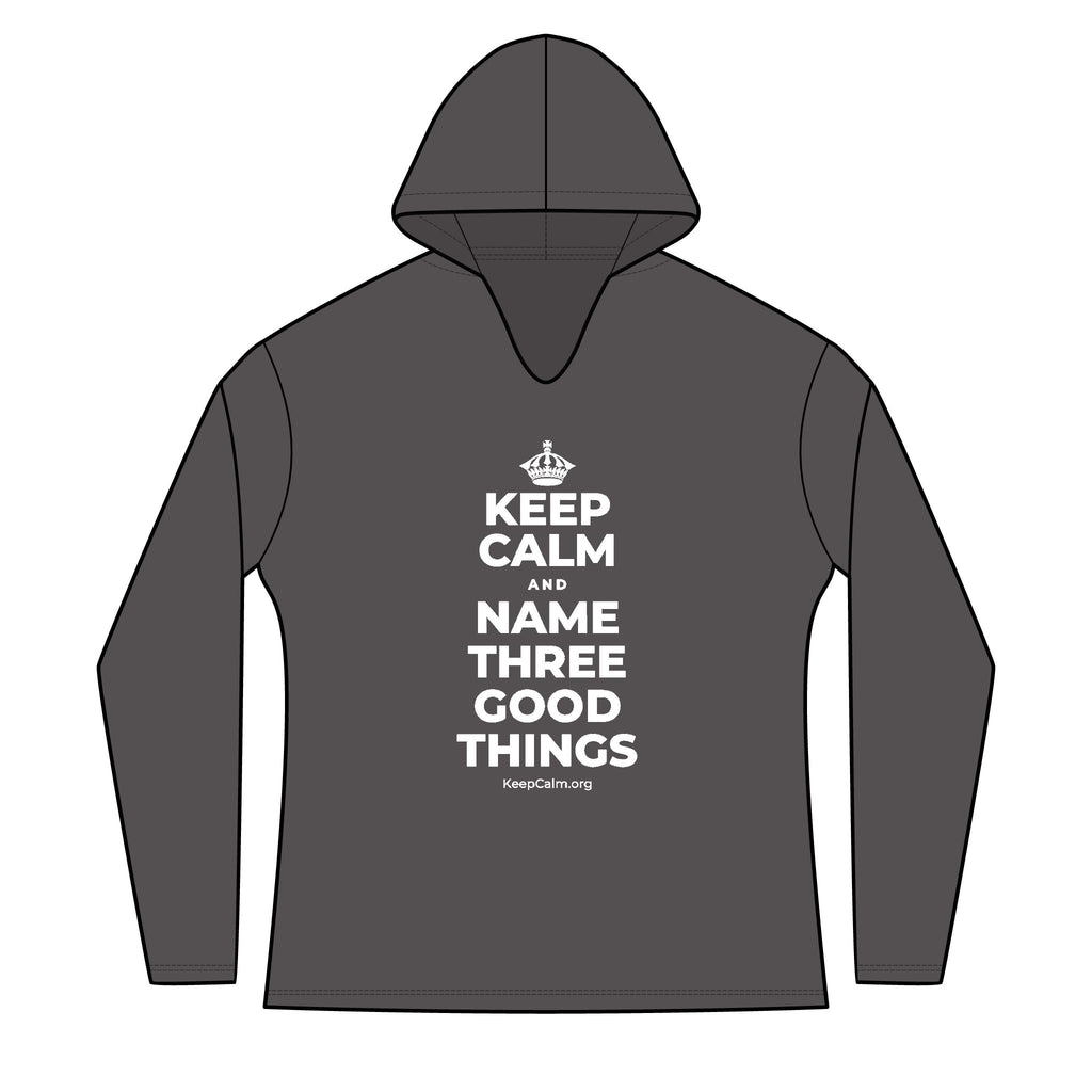 KEEP CALM AND NAME THREE GOOD THINGS Women's Long Sleeve Hoodie