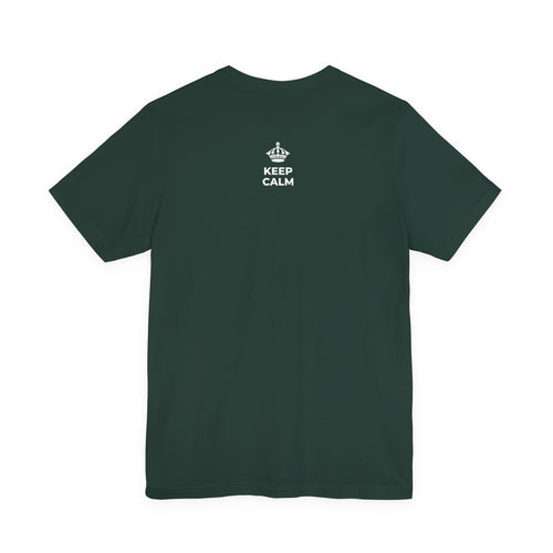KEEP CALM A ʻŌWILI I KA PUMEHANA T-Shirt (White–Asphalt)