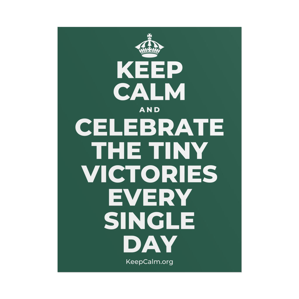 KEEP CALM AND CELEBRATE THE TINY VICTORIES EVERY SINGLE DAY Poster
