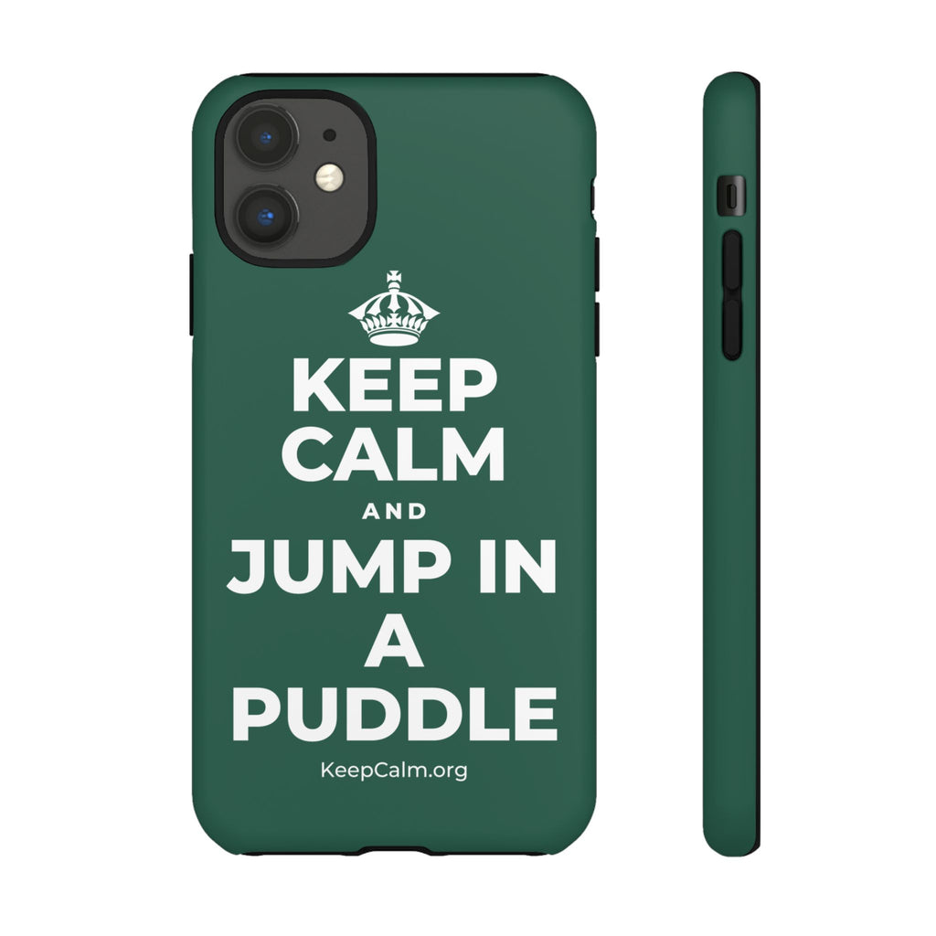 KEEP CALM AND JUMP IN A PUDDLE Phone Case