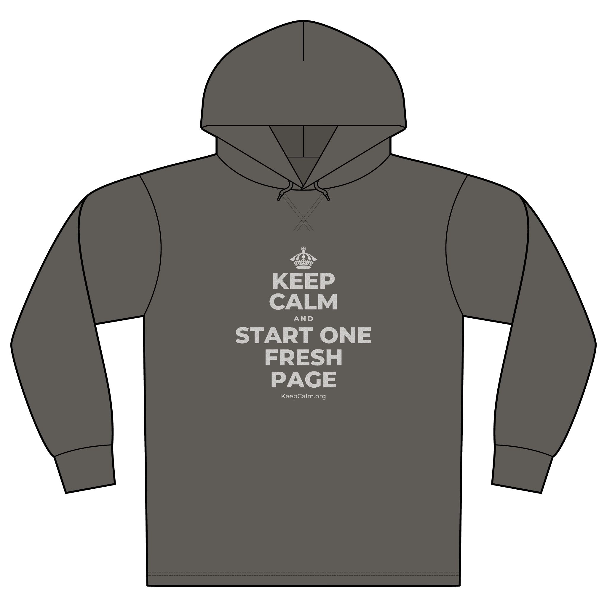 KEEP CALM AND START ONE FRESH PAGE Organic Hoodie Tee