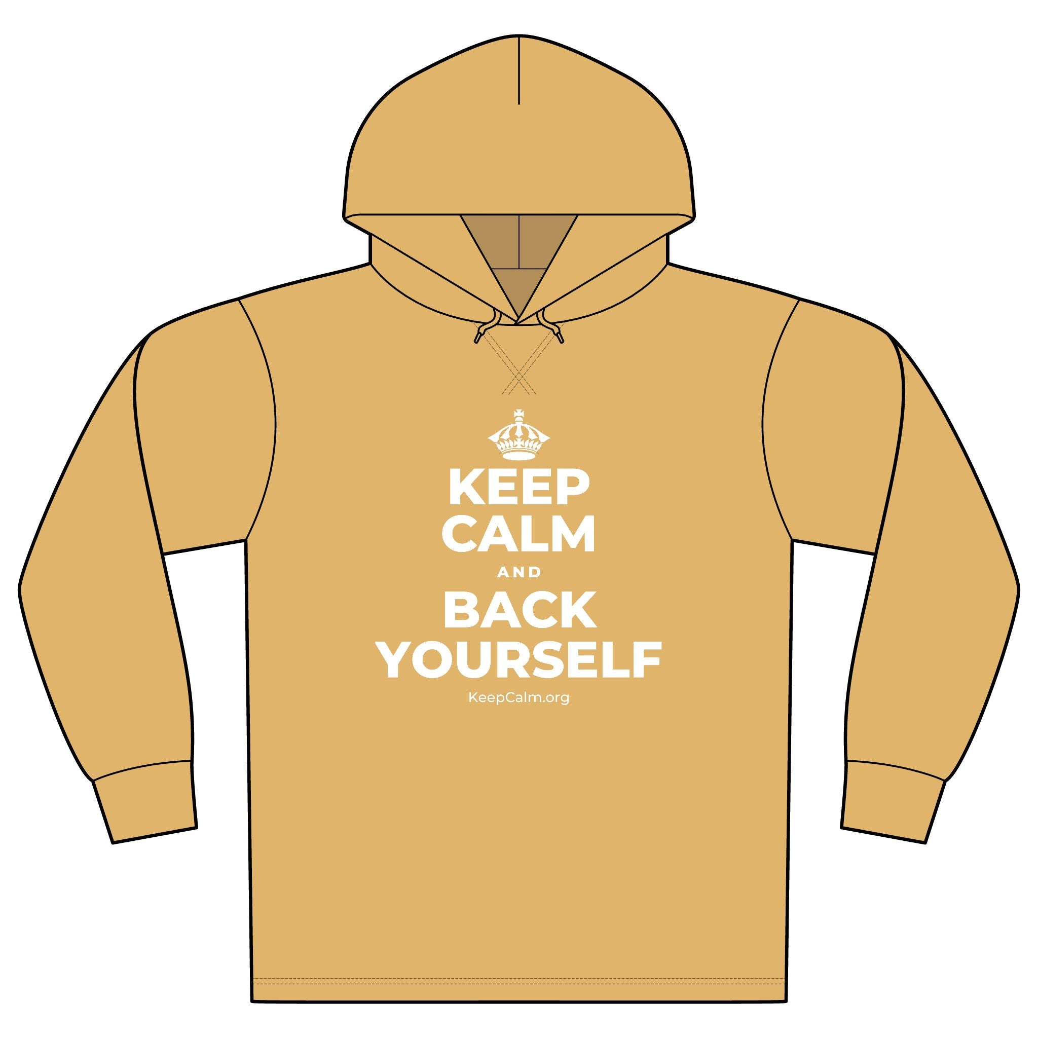 KEEP CALM AND BACK YOURSELF Organic Hoodie Tee