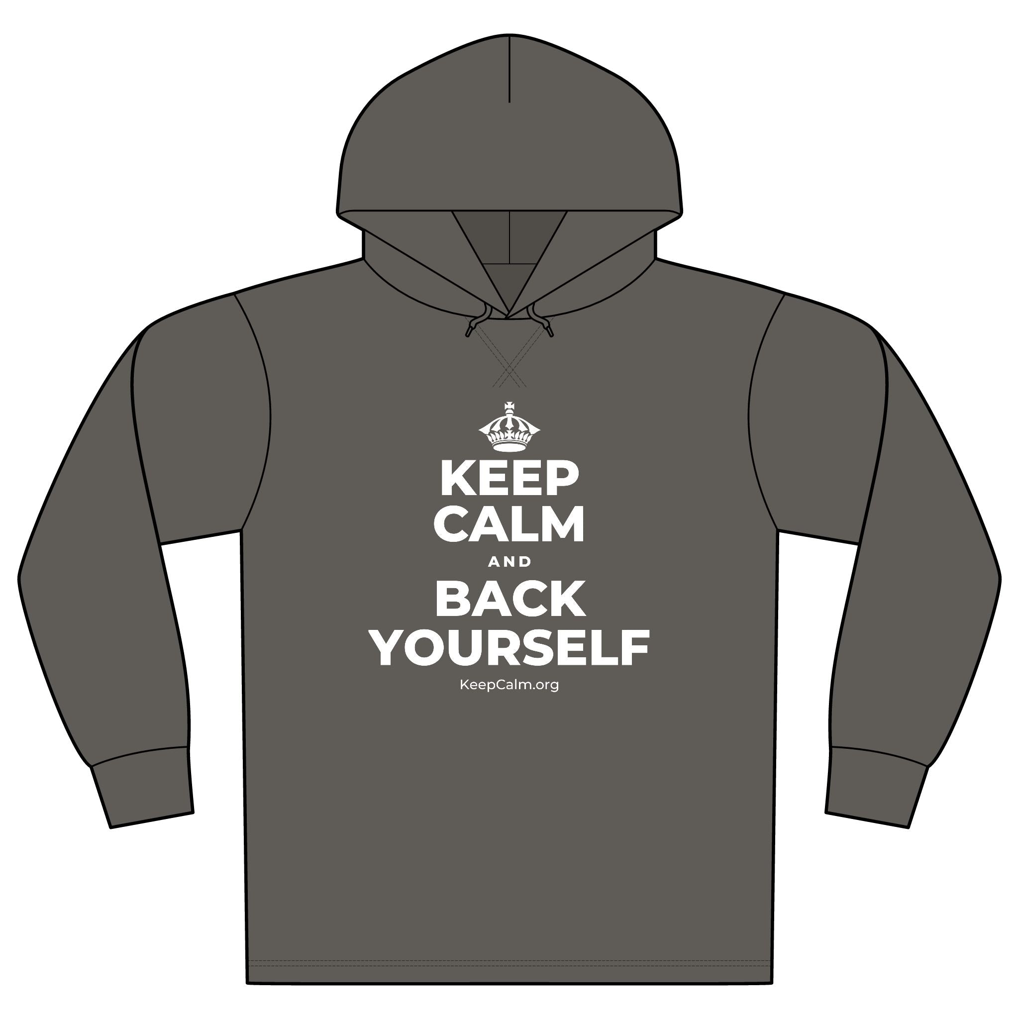 KEEP CALM AND BACK YOURSELF Organic Hoodie Tee