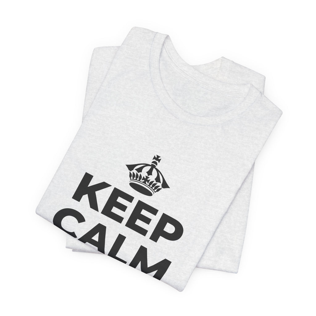 KEEP CALM AND OWN IT T-Shirt (Soft Cream–Heather Mauve)