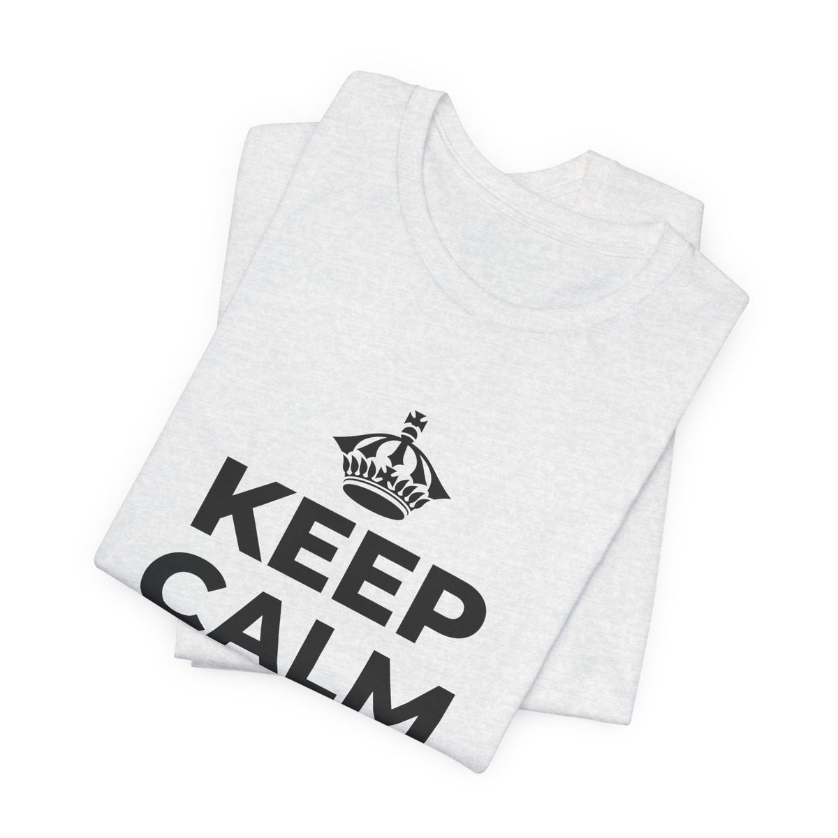 KEEP CALM AND OWN IT T-Shirt (Soft Cream–Heather Mauve)