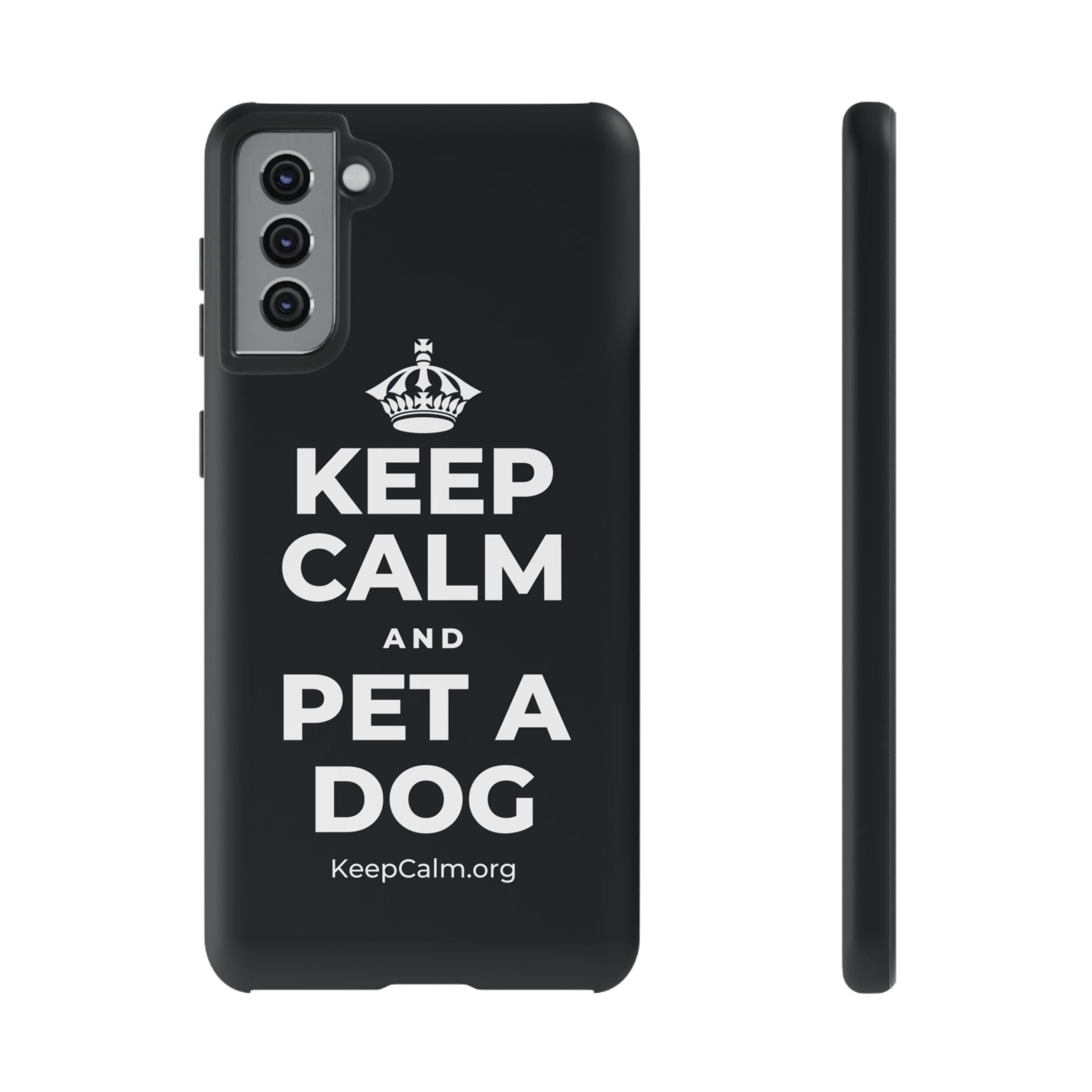 KEEP CALM AND PET A DOG Phone Case (Dark)