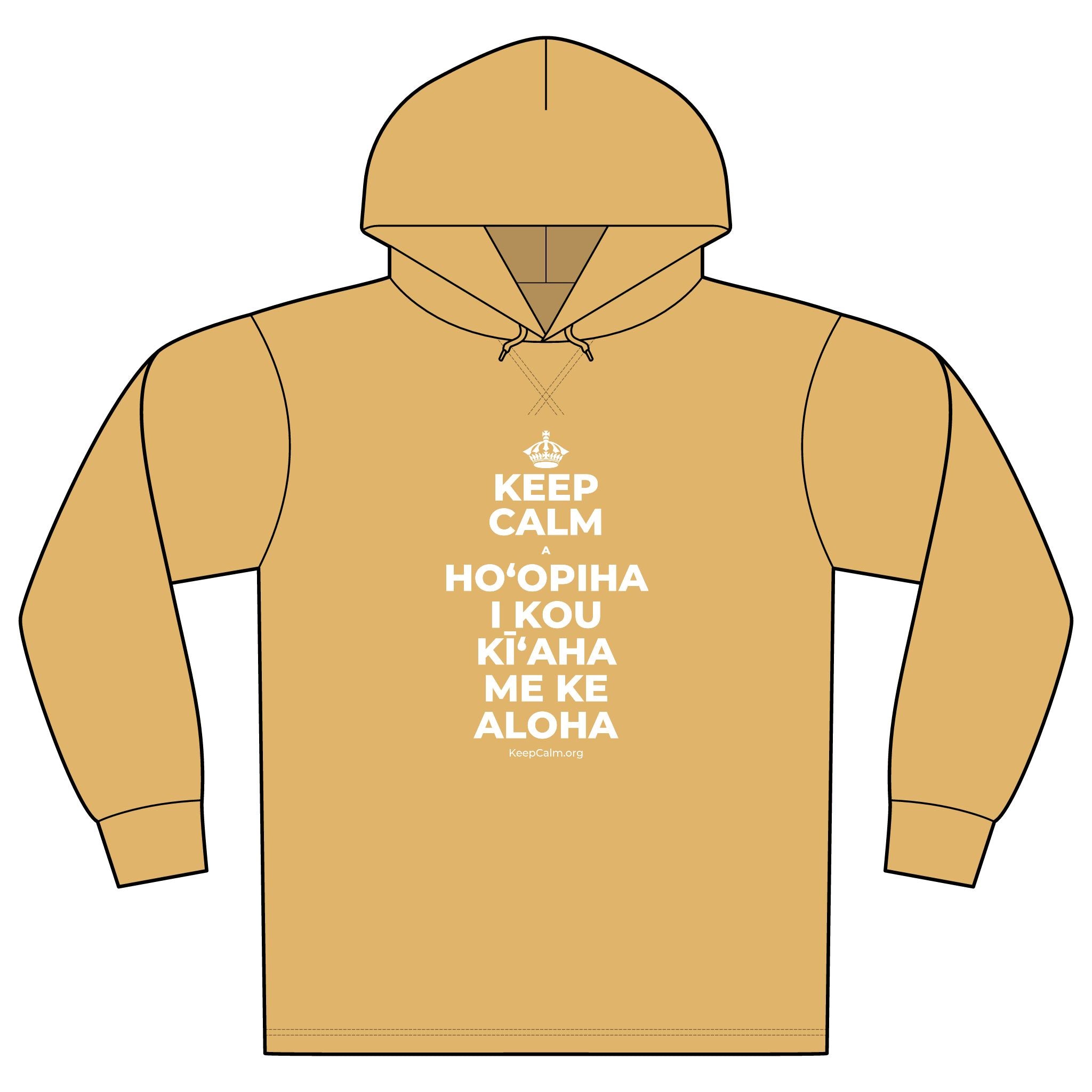 KEEP CALM A HOʻOPIHA I KOU KĪʻAHA ME KE ALOHA Organic Hoodie Tee