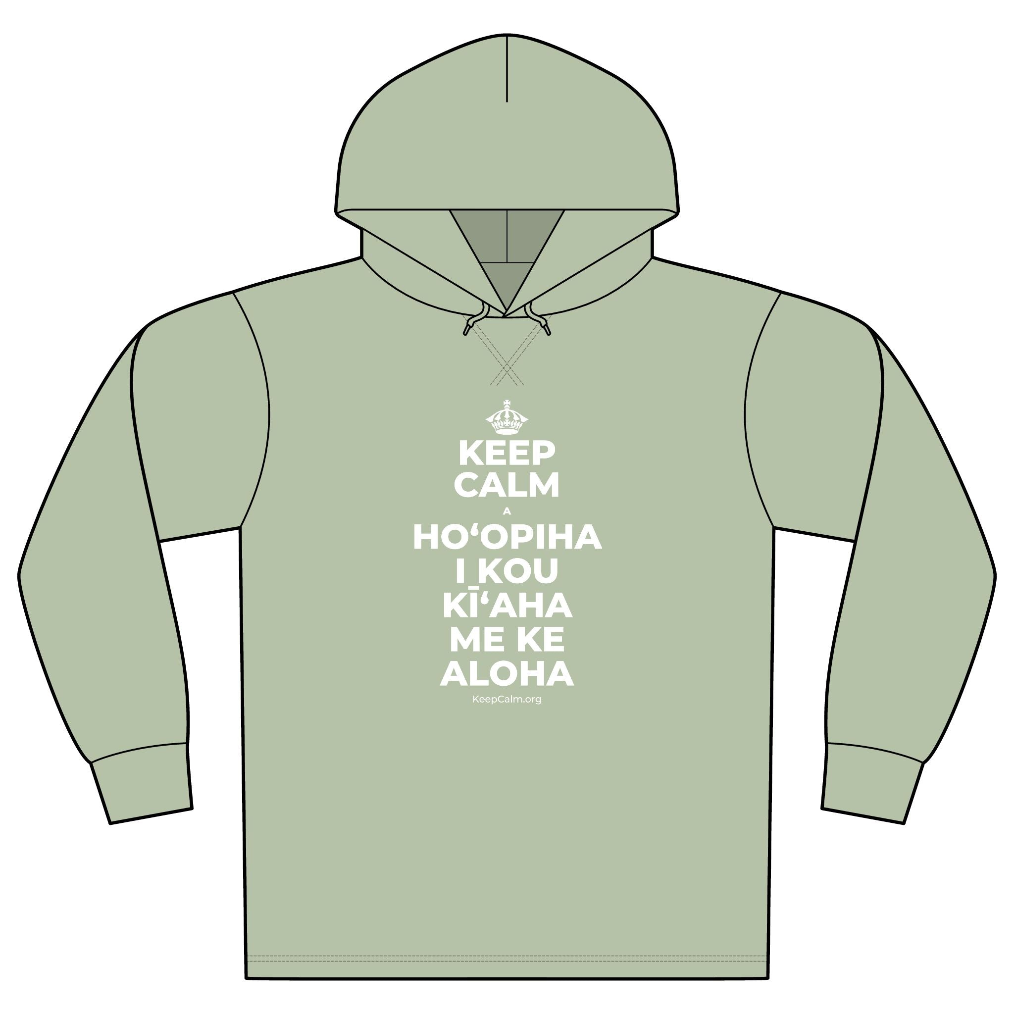 KEEP CALM A HOʻOPIHA I KOU KĪʻAHA ME KE ALOHA Organic Hoodie Tee