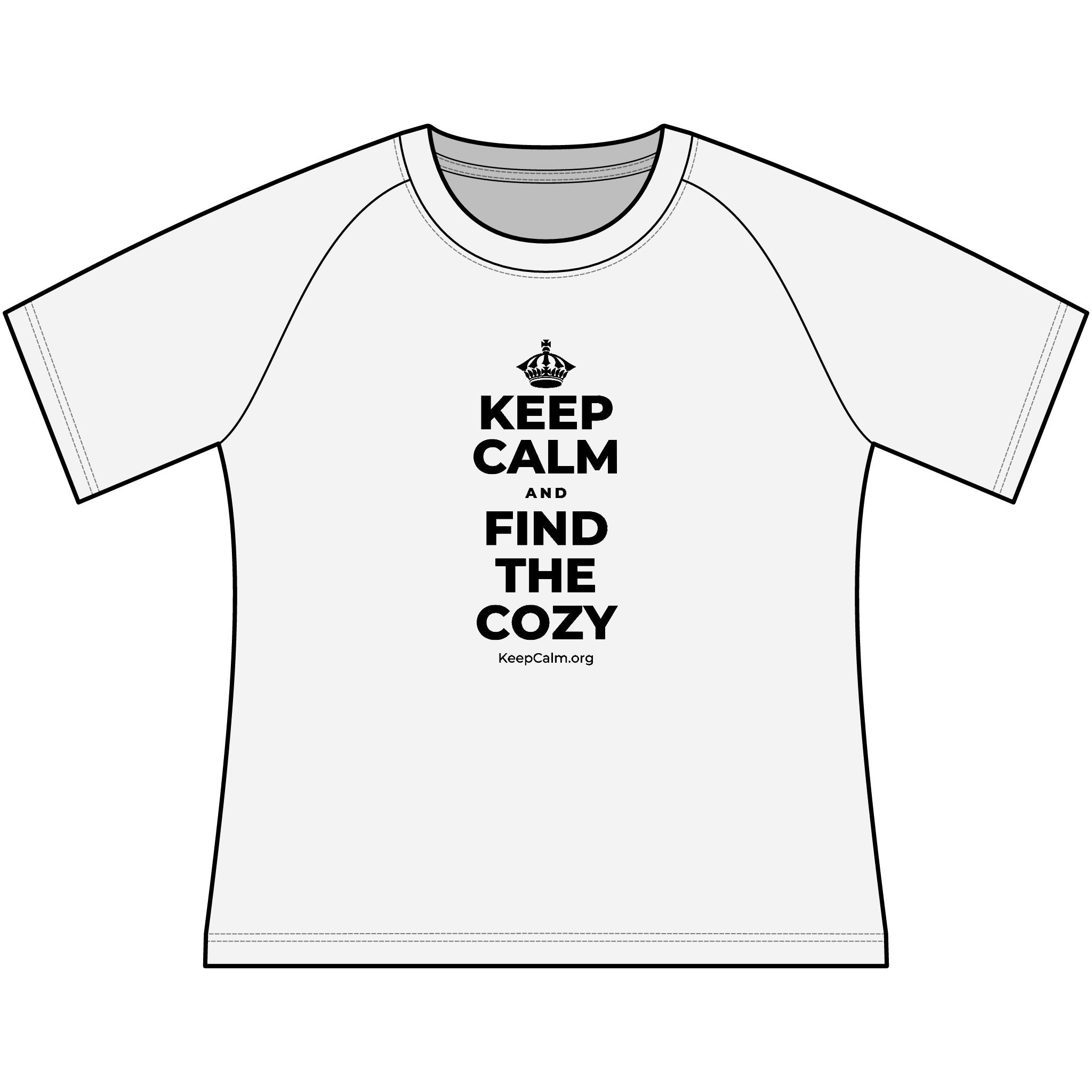 KEEP CALM AND FIND THE COZY Women's Raglan Tee
