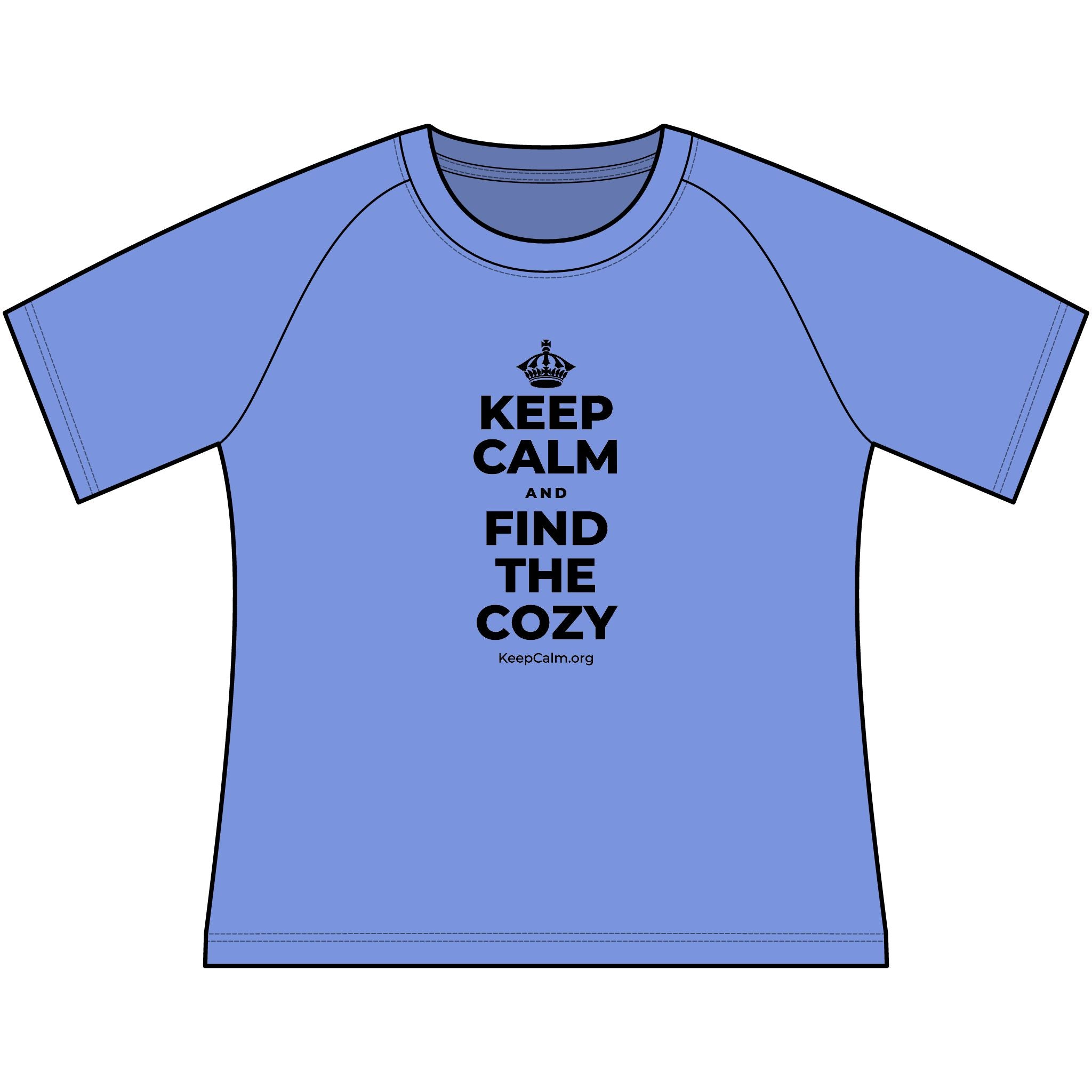 KEEP CALM AND FIND THE COZY Women's Raglan Tee