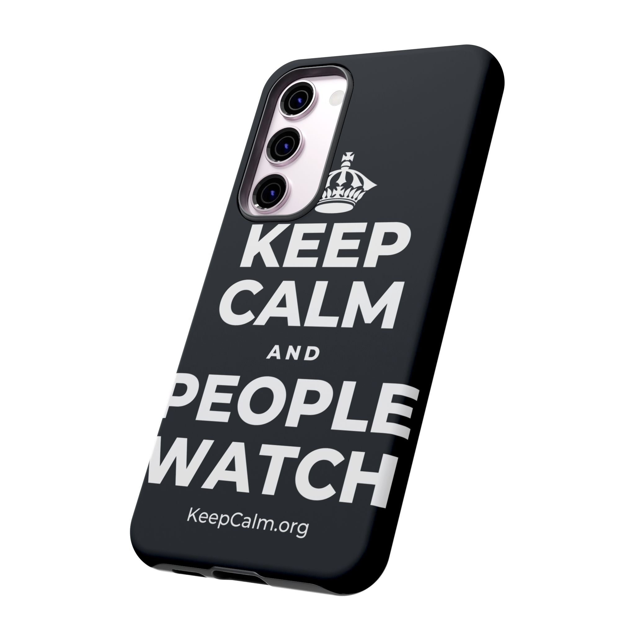 KEEP CALM AND PEOPLE WATCH Phone Case (Dark)