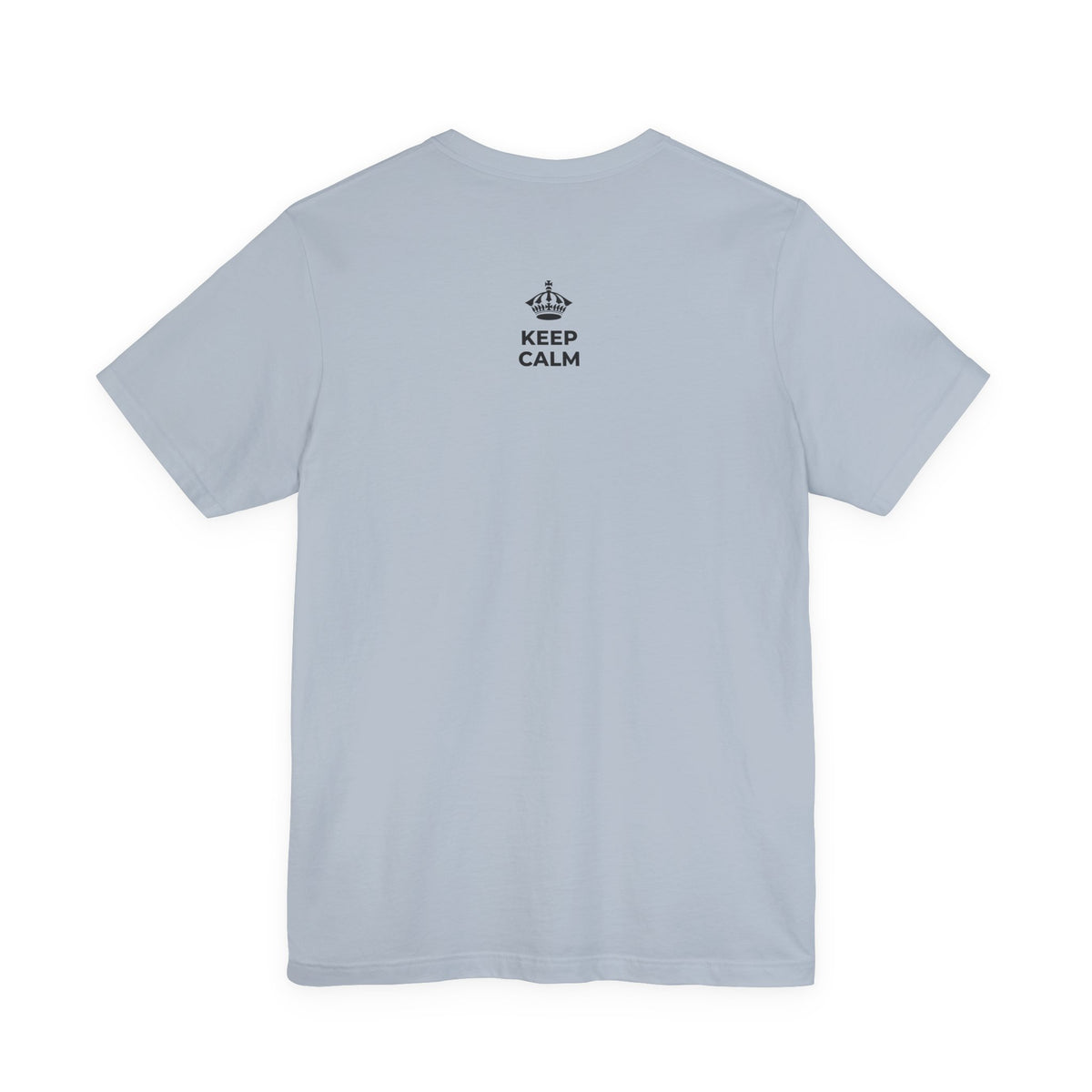KEEP CALM Y DEJA QUE SE ENFRÍE T-Shirt (White–Asphalt)