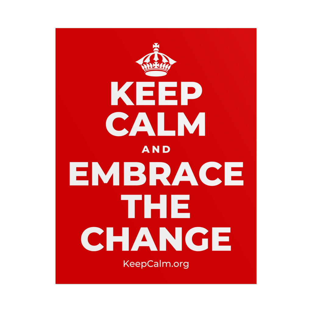 KEEP CALM AND EMBRACE THE CHANGE Poster