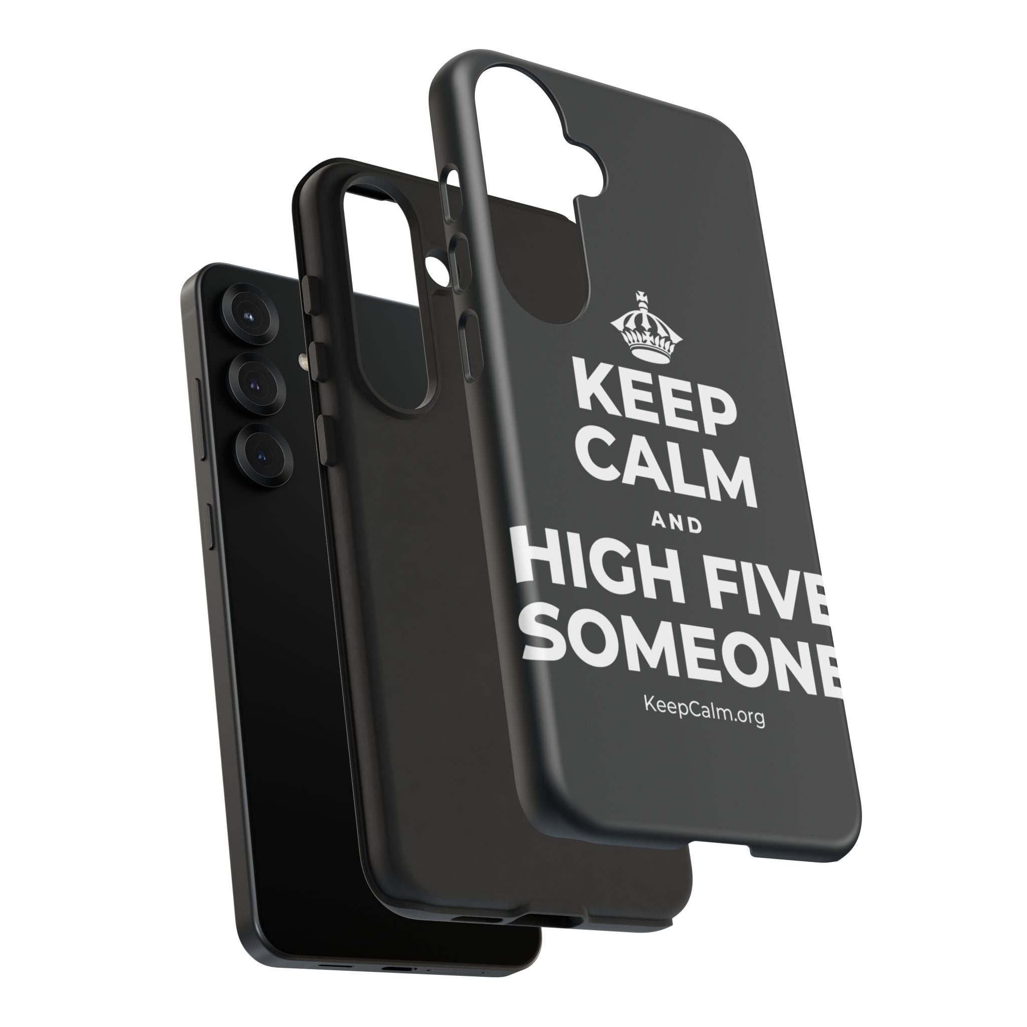 KEEP CALM AND HIGH FIVE SOMEONE Phone Case (Dark)