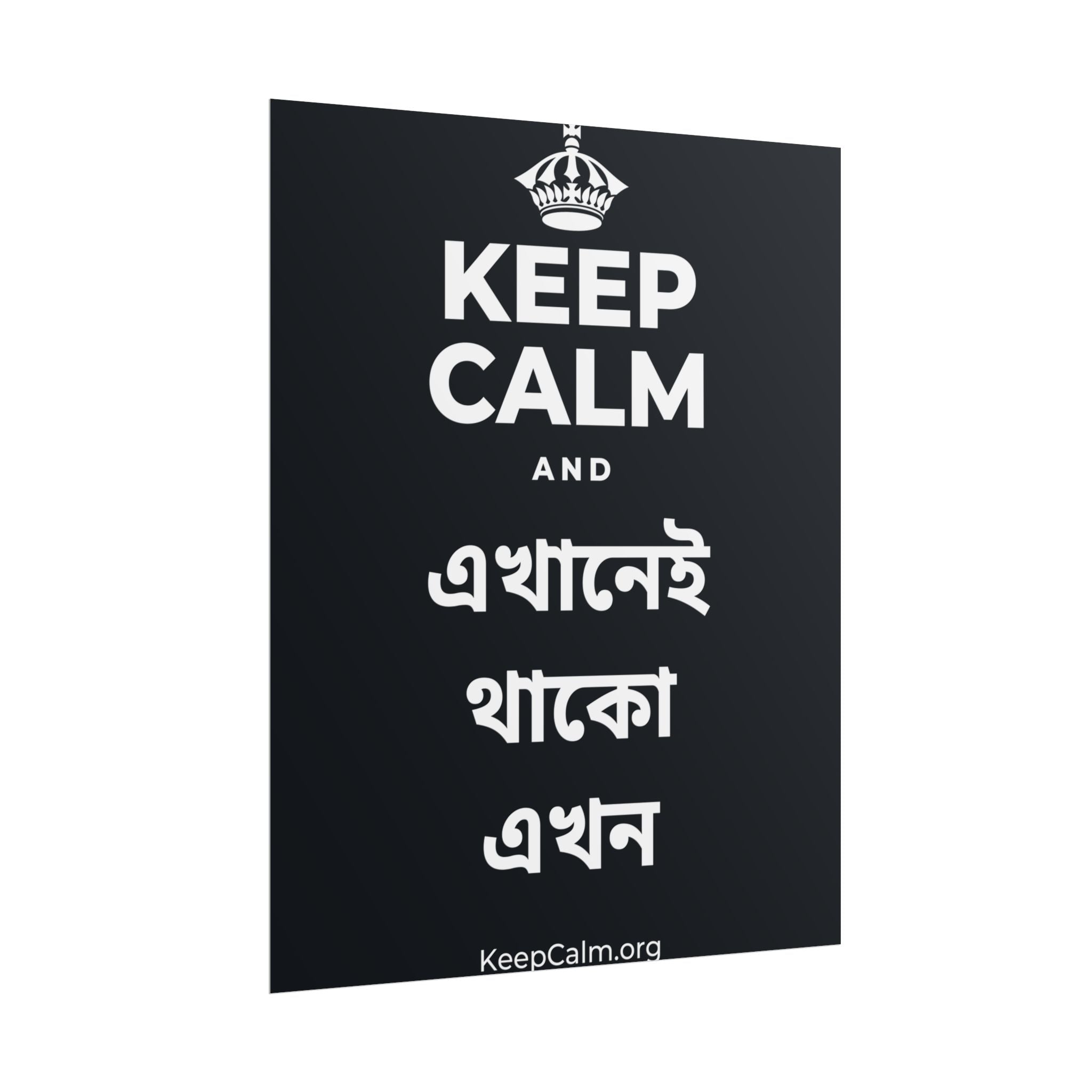 KEEP CALM AND এখানেই থাকো এখন Poster (Dark)