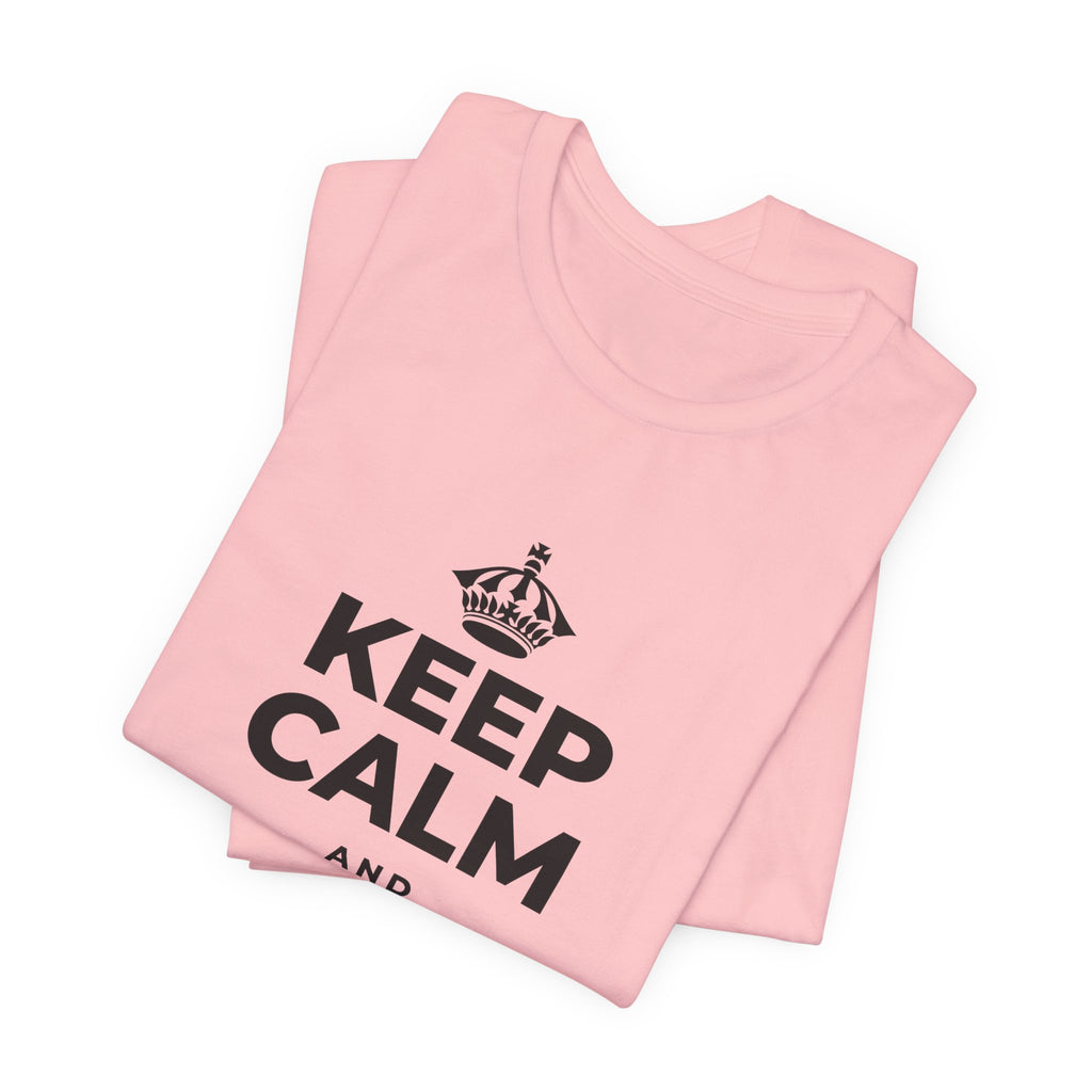KEEP CALM AND KEEP WINNING T-Shirt (White–Asphalt)
