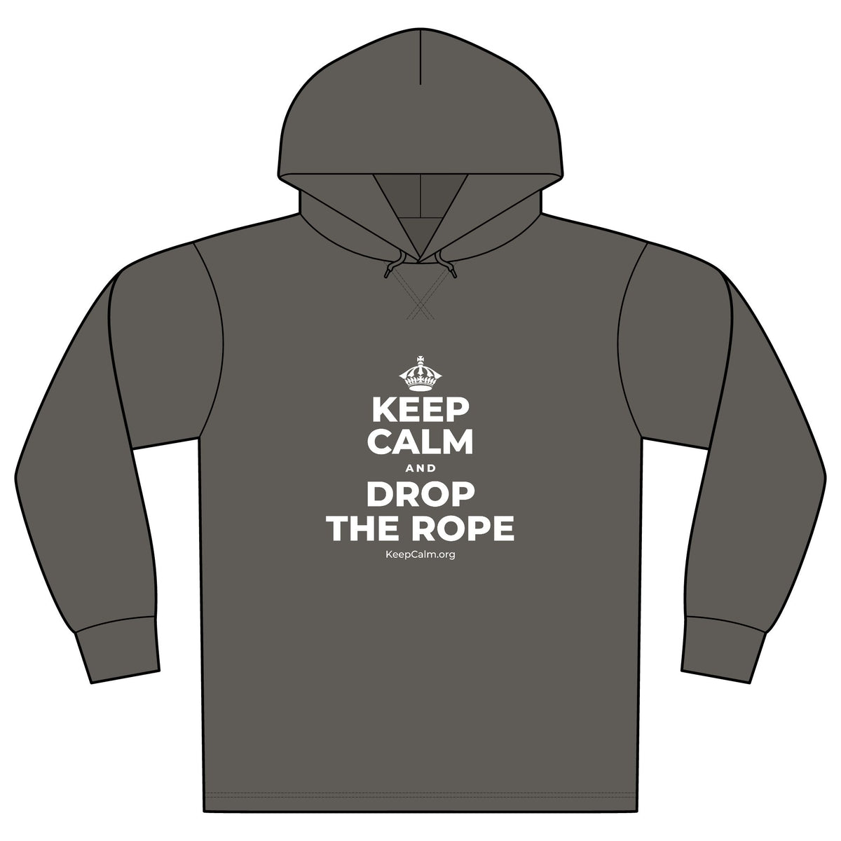 KEEP CALM AND DROP THE ROPE Organic Hoodie Tee