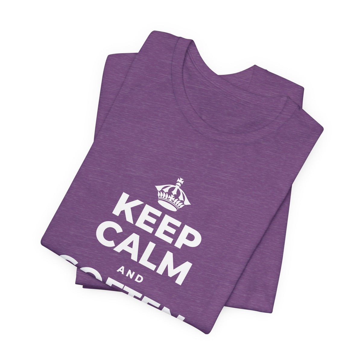 KEEP CALM AND SOFTEN THE INNER VOICE T-Shirt (Baby Blue–Silver)