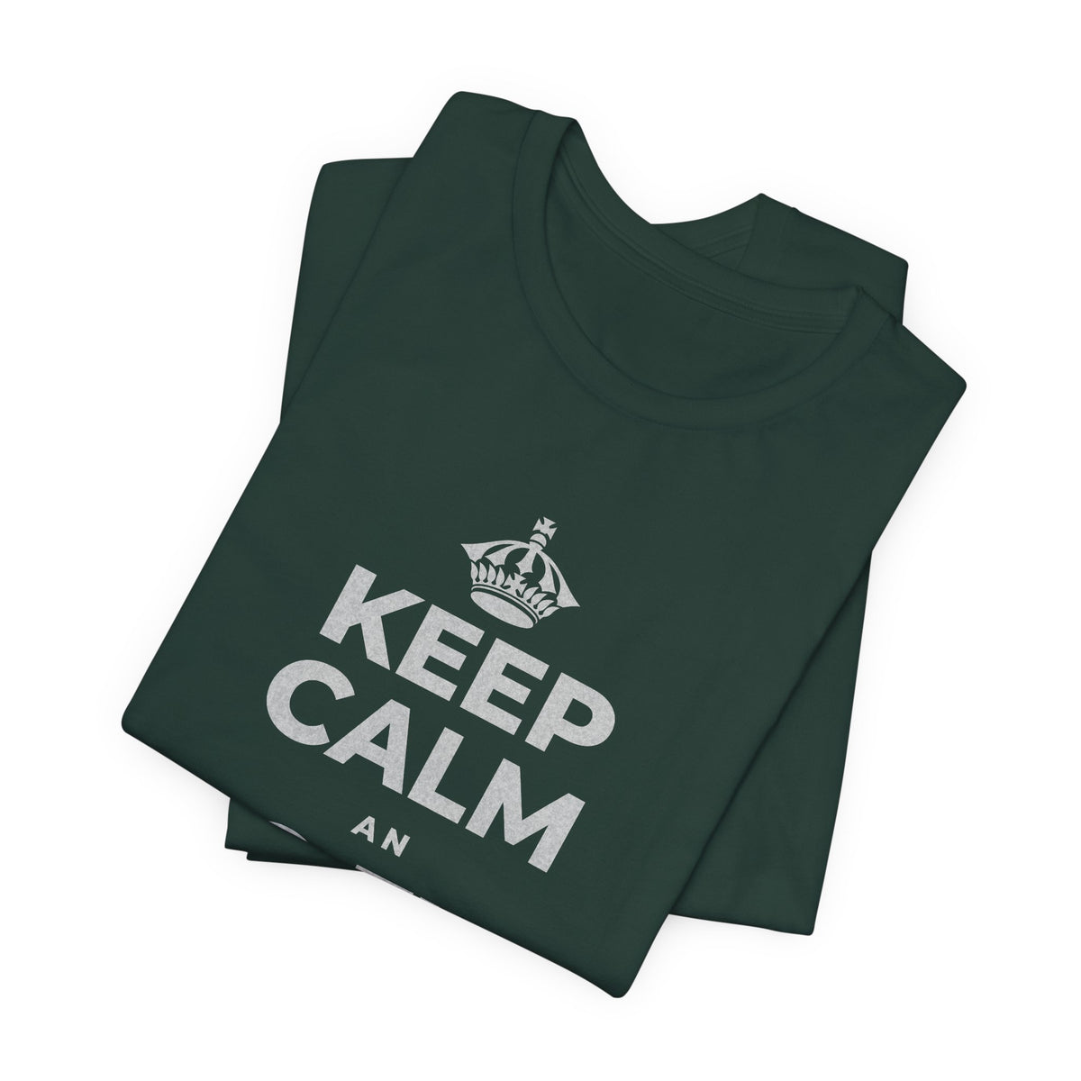 KEEP CALM AN DO THE HARD TIN T-Shirt (White–Asphalt)