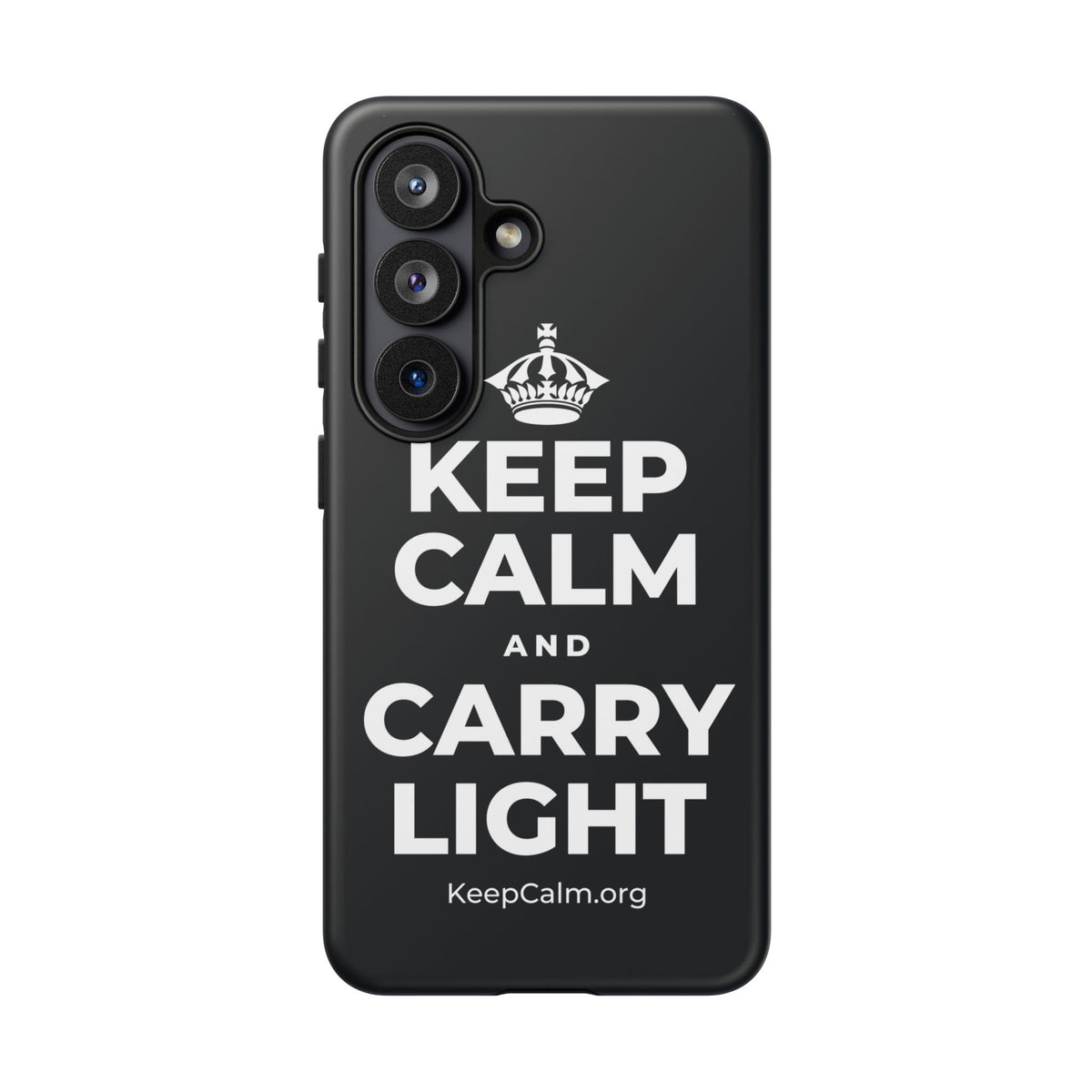 KEEP CALM AND CARRY LIGHT Phone Case (Dark)