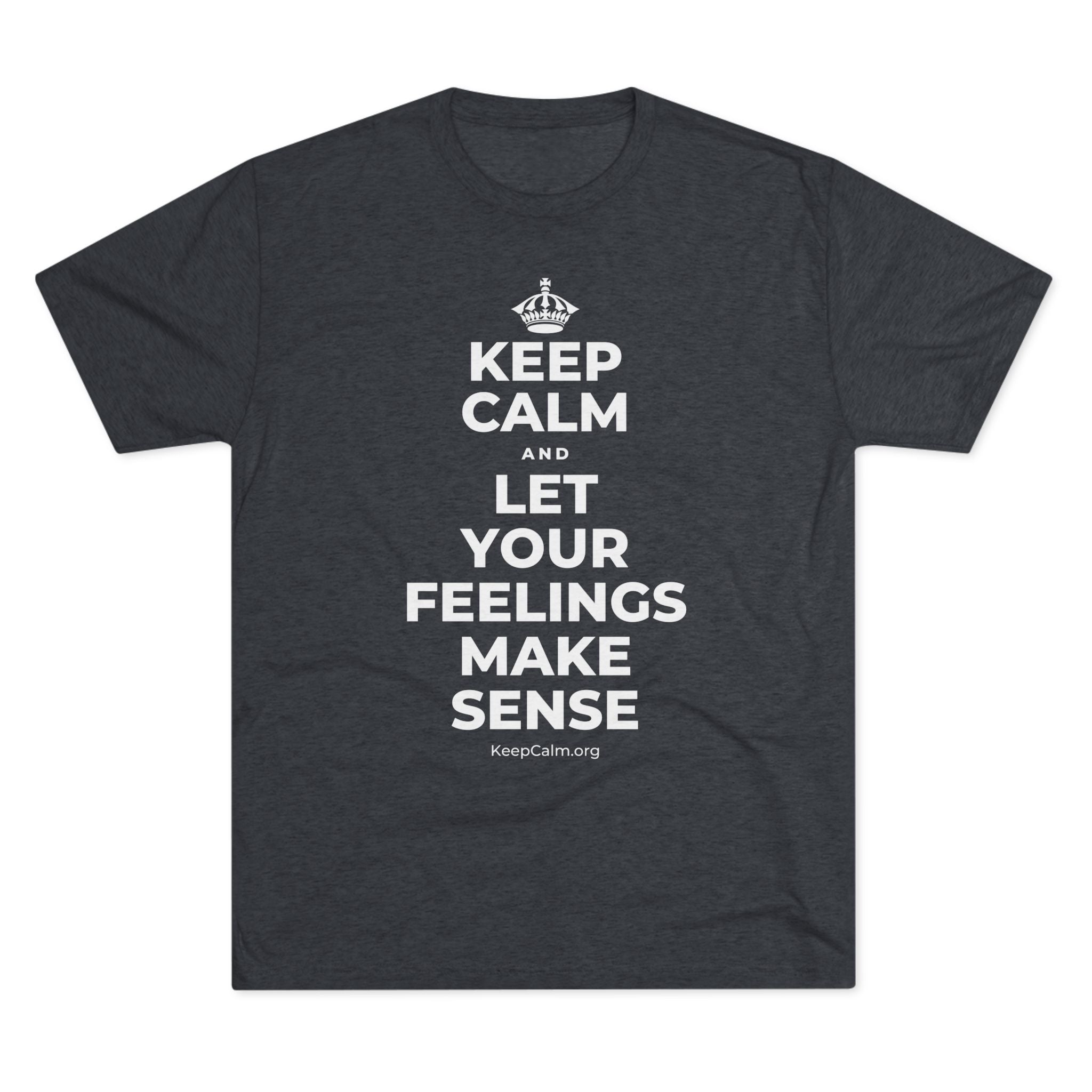 KEEP CALM AND LET YOUR FEELINGS MAKE SENSE Tri-Blend Tee