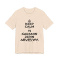 KEEP CALM DA YI ƘARAMIN JERIN ABUBUWA T-Shirt (Soft Cream–Heather Mauve)
