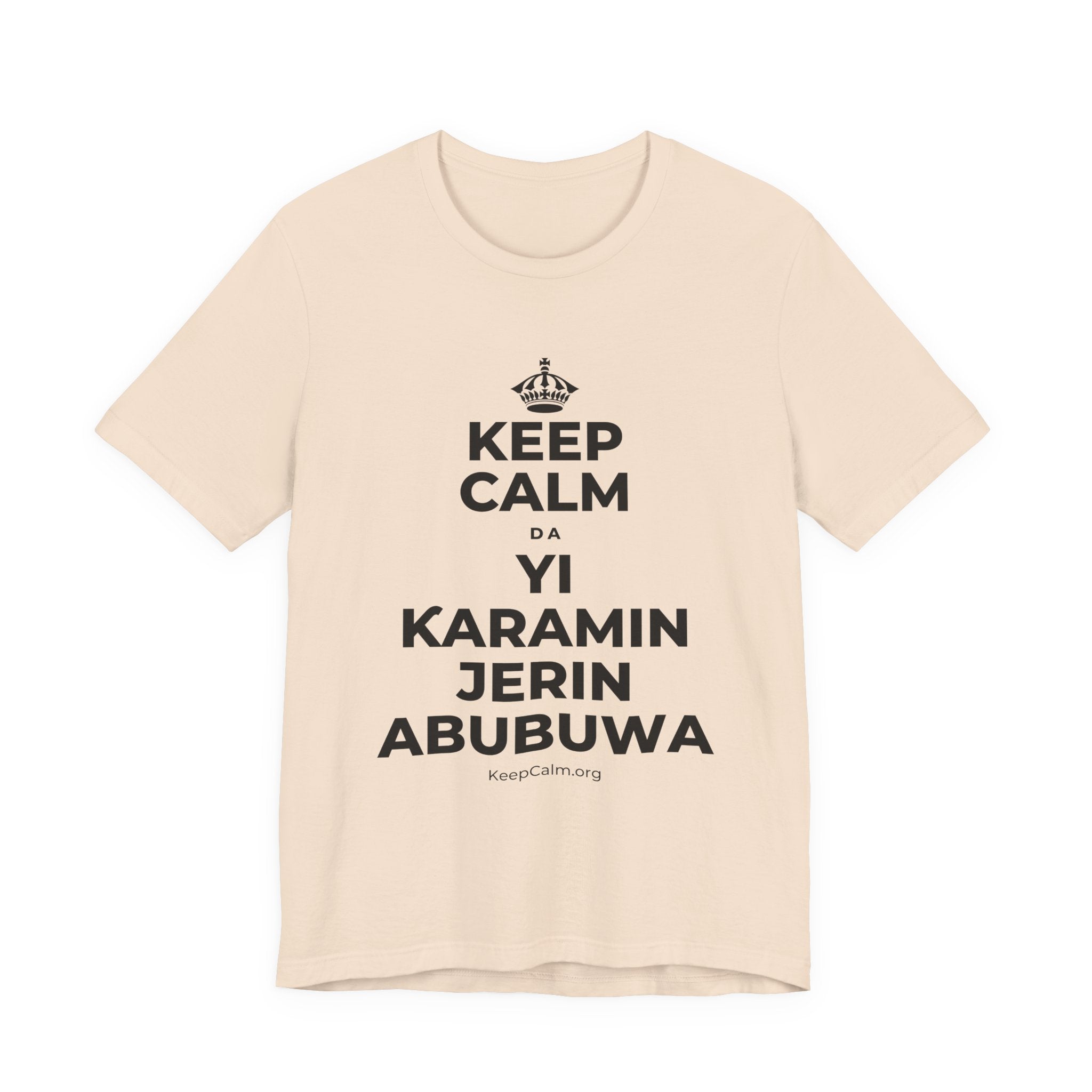 KEEP CALM DA YI ƘARAMIN JERIN ABUBUWA T-Shirt (Soft Cream–Heather Mauve)