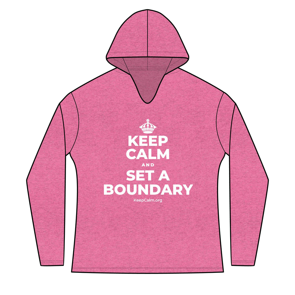 KEEP CALM AND SET A BOUNDARY Women's Long Sleeve Hoodie