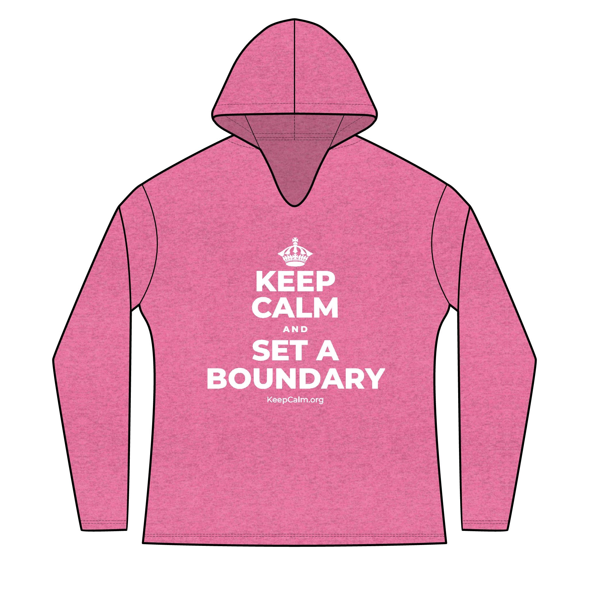 KEEP CALM AND SET A BOUNDARY Women's Long Sleeve Hoodie