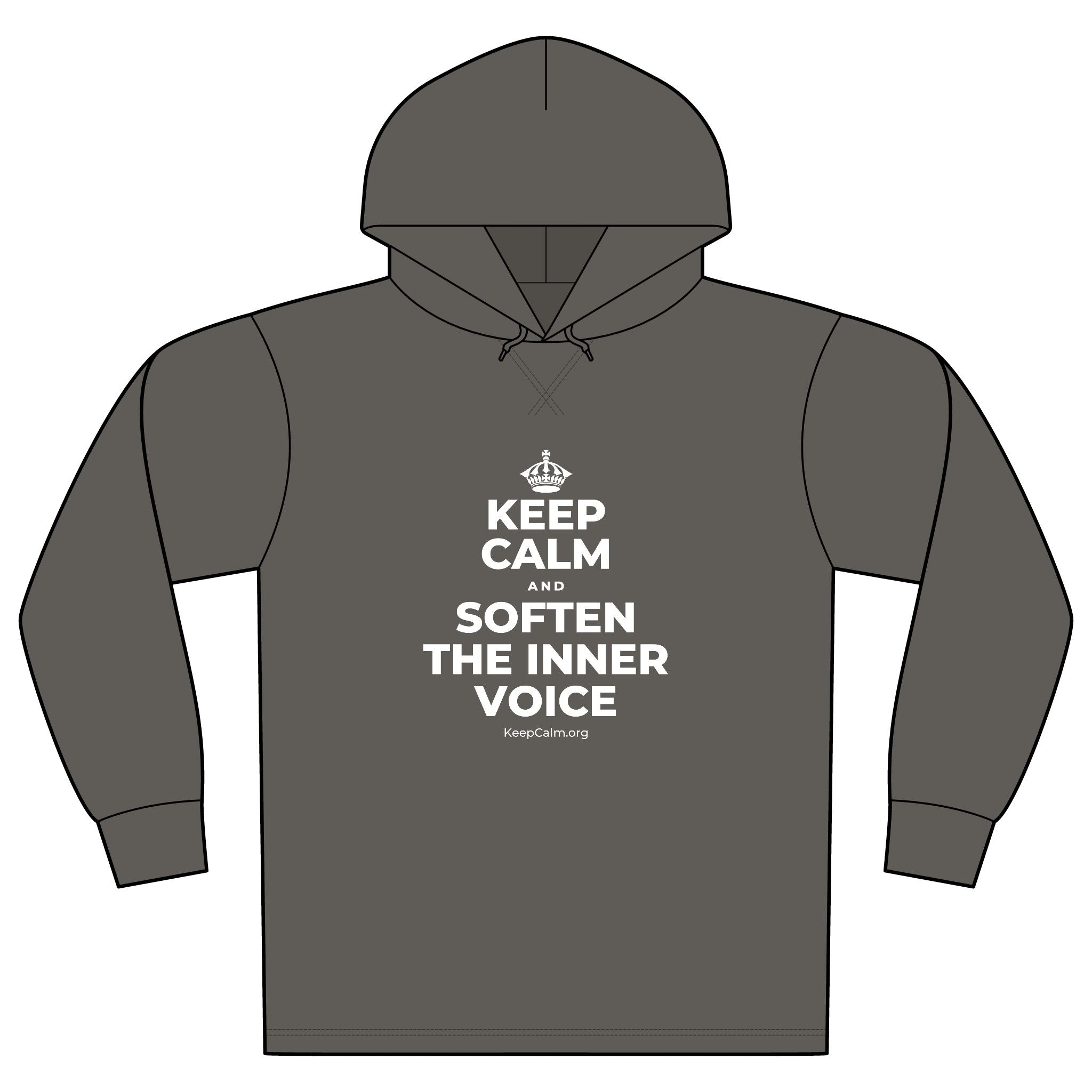 KEEP CALM AND SOFTEN THE INNER VOICE Organic Hoodie Tee