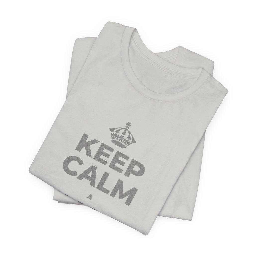KEEP CALM A ʻIMI I KOU MĀLIE T-Shirt (Baby Blue–Silver)