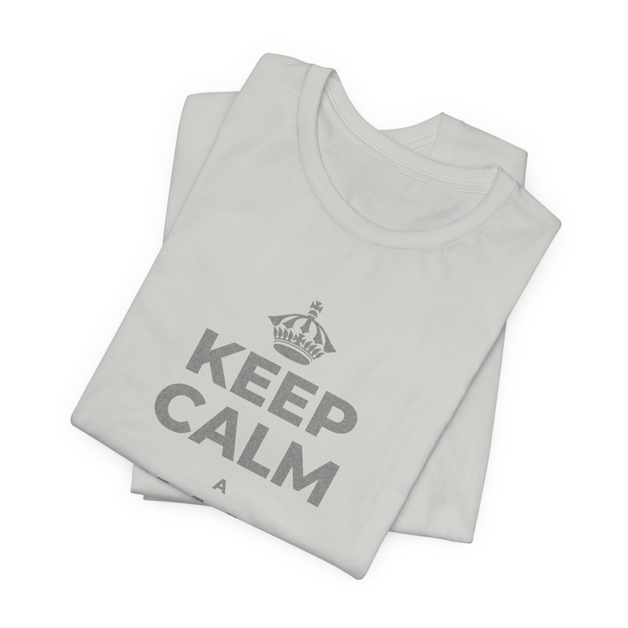 KEEP CALM A ʻIMI I KOU MĀLIE T-Shirt (Baby Blue–Silver)