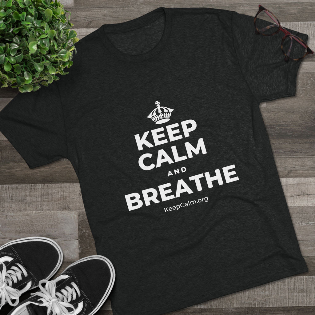 KEEP CALM AND BREATHE Tri-Blend Tee