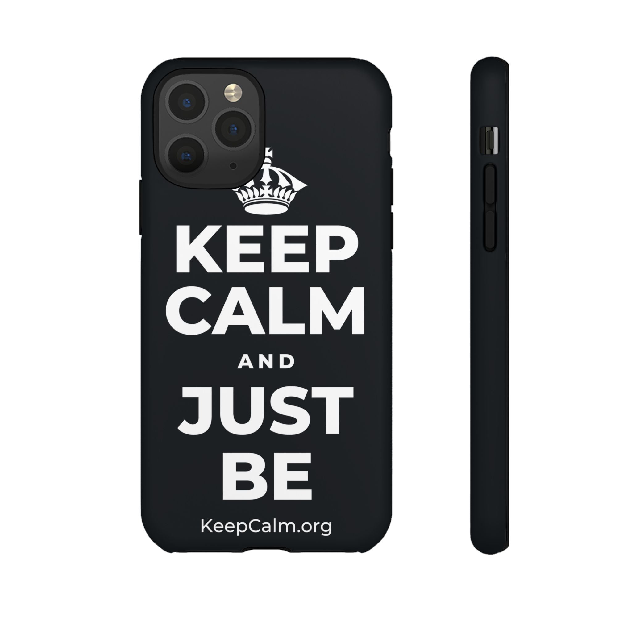 KEEP CALM AND JUST BE Phone Case (Dark)