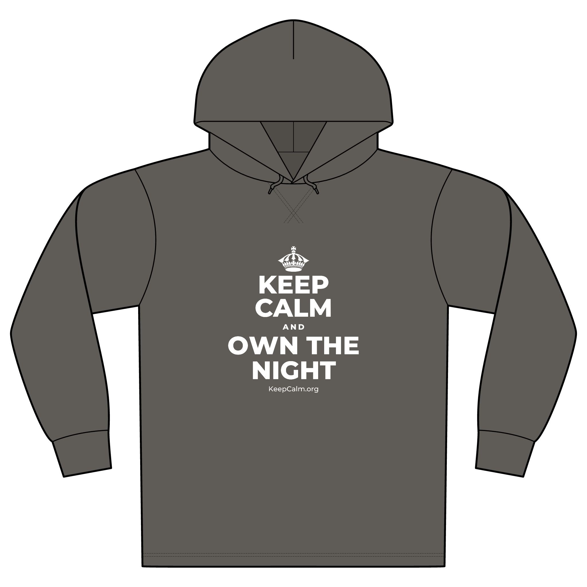 KEEP CALM AND OWN THE NIGHT Organic Hoodie Tee