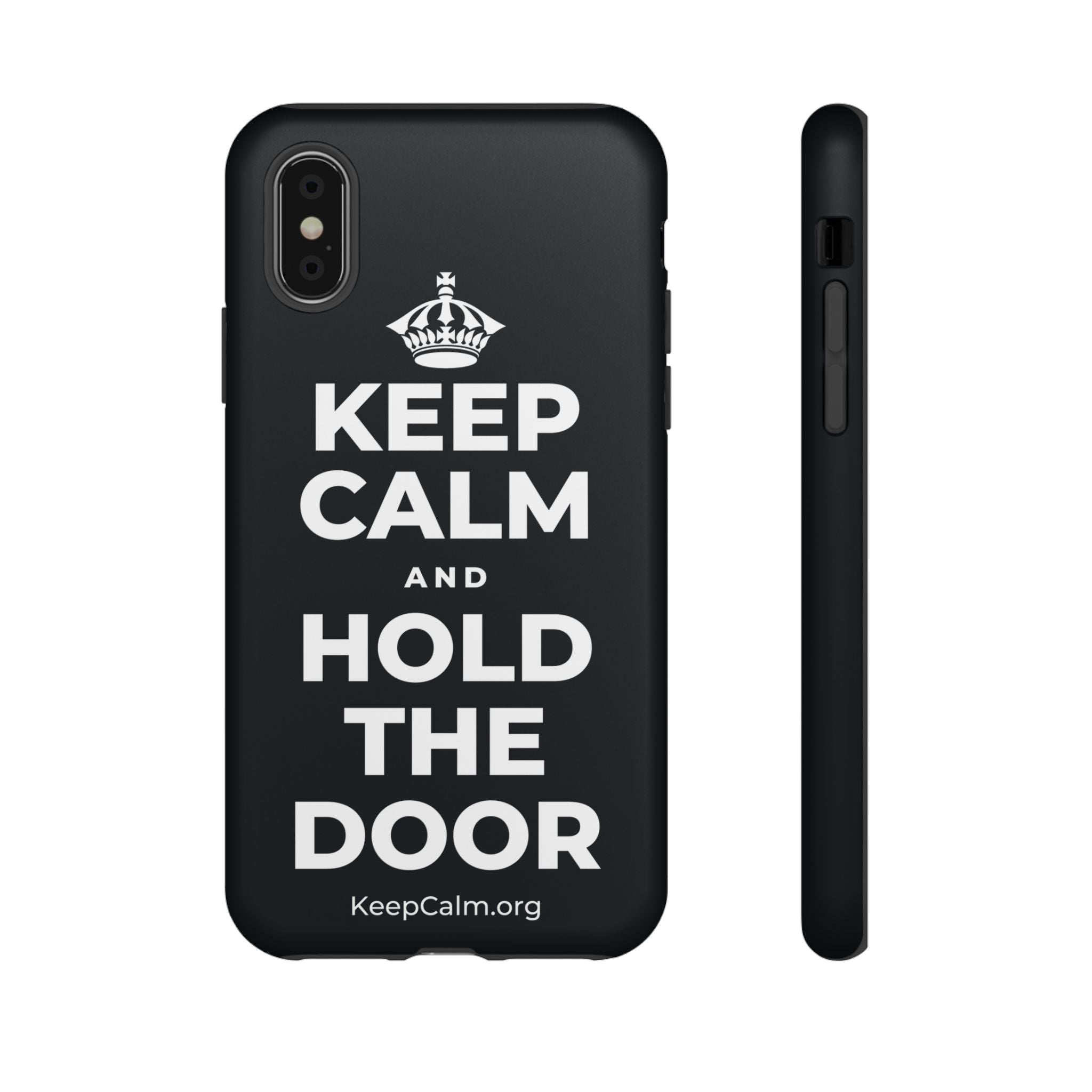 KEEP CALM AND HOLD THE DOOR Phone Case (Dark)