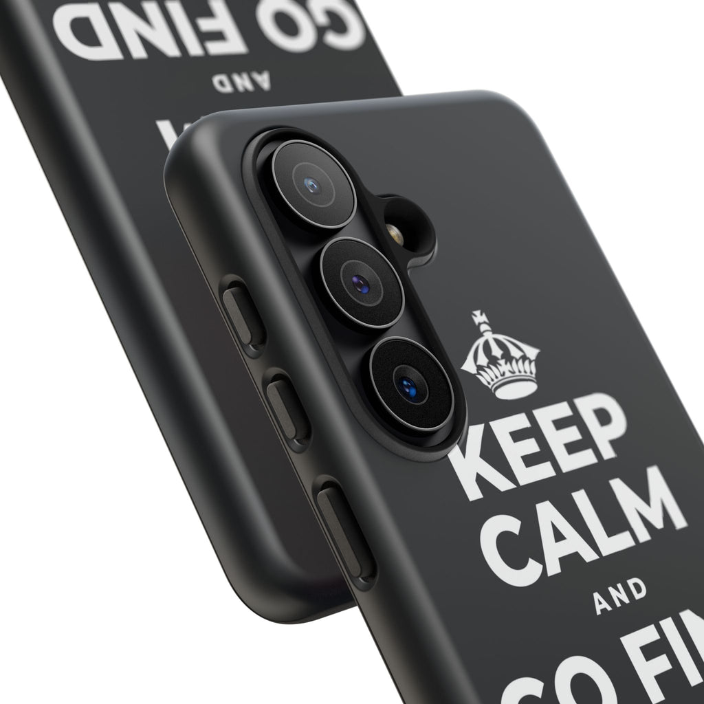 KEEP CALM AND GO FIND NEW SOUNDS Phone Case (Dark)