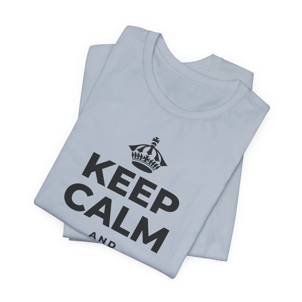 KEEP CALM AND BACK YOURSELF T-Shirt (White–Asphalt)