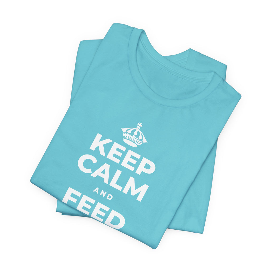 KEEP CALM AND FEED YOUR SOUL TOO T-Shirt (Soft Cream–Heather Mauve)