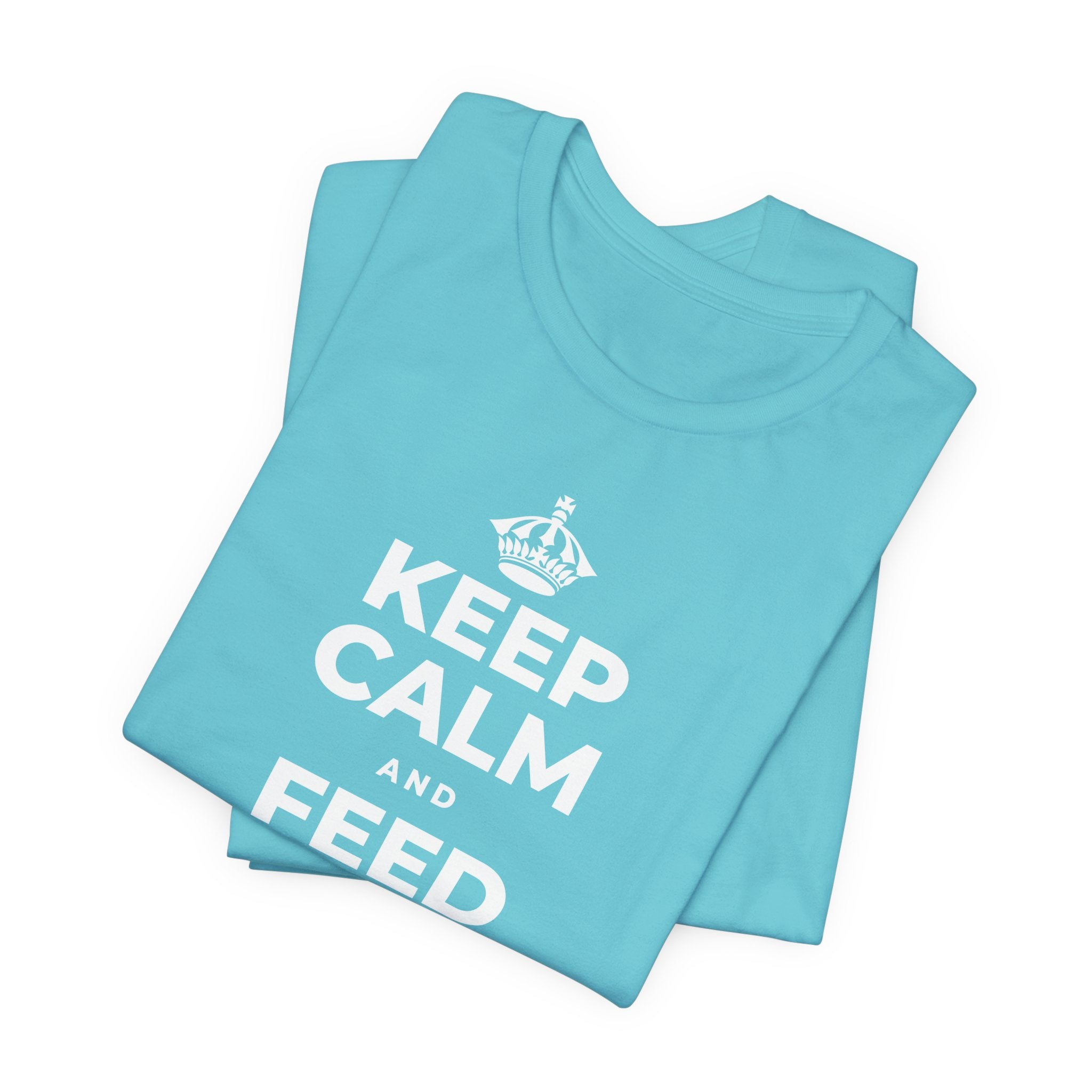 KEEP CALM AND FEED YOUR SOUL TOO T-Shirt (Soft Cream–Heather Mauve)
