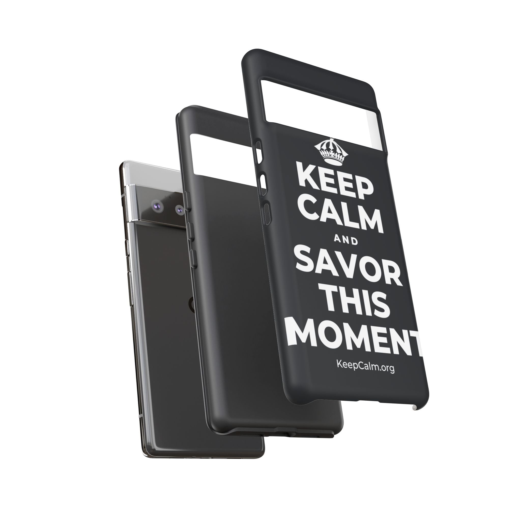 KEEP CALM AND SAVOR THIS MOMENT Phone Case (Dark)
