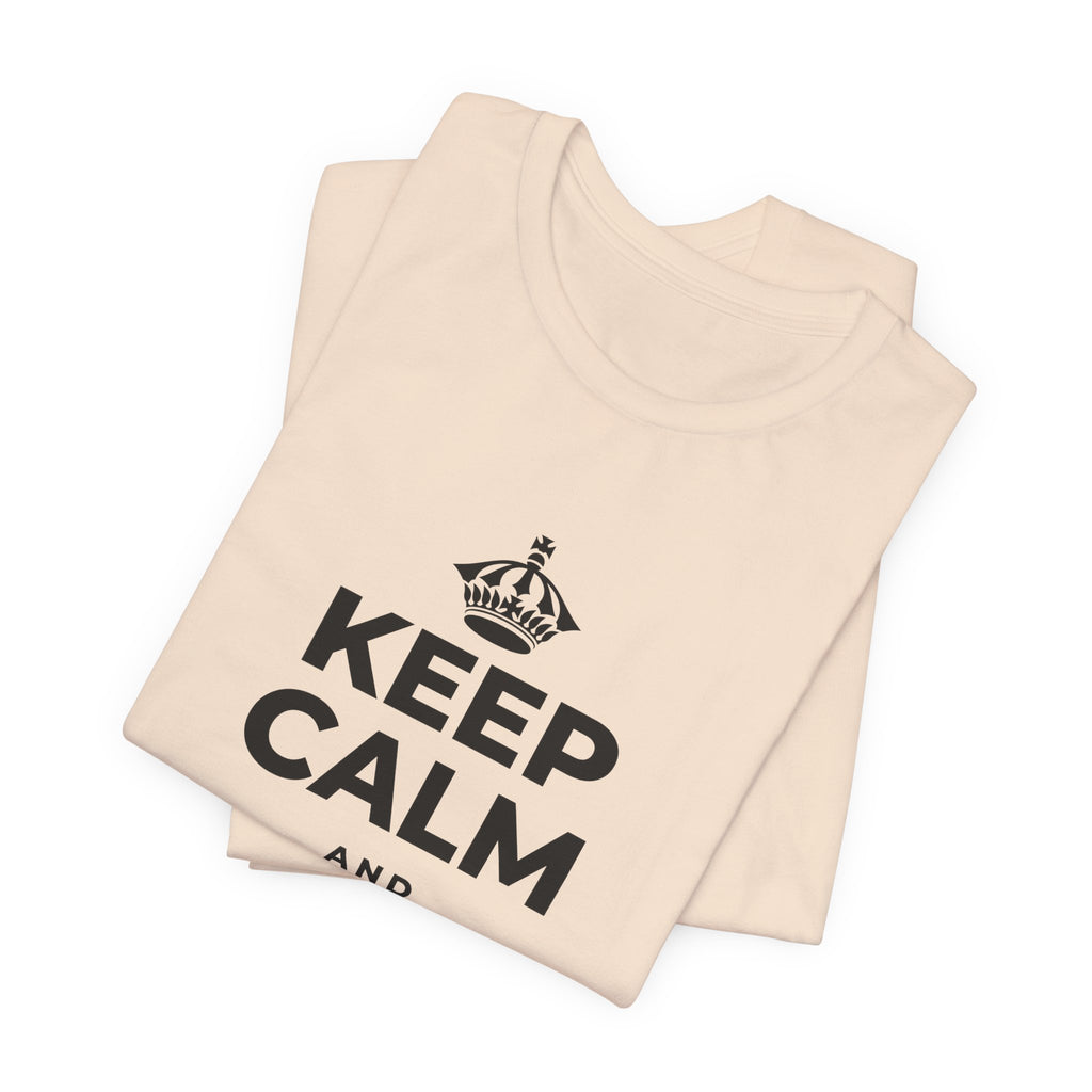 KEEP CALM AND TELL THE TRUTH T-Shirt (Soft Cream–Heather Mauve)